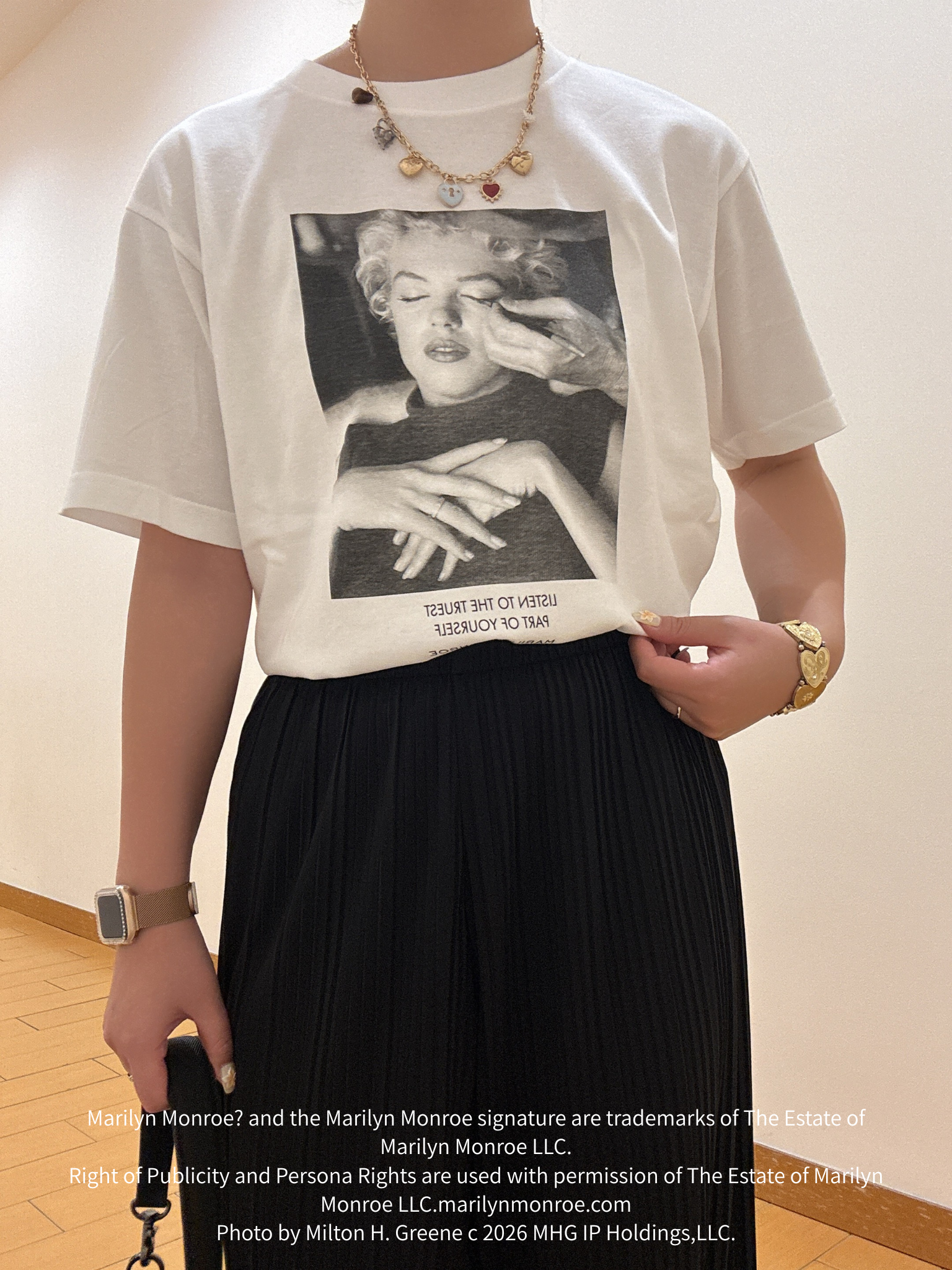 ヒナさんの「TAKEO KIKUCHI｜【別注】マリリン・モンロー/フォトTシャツ」を使ったコーディネート