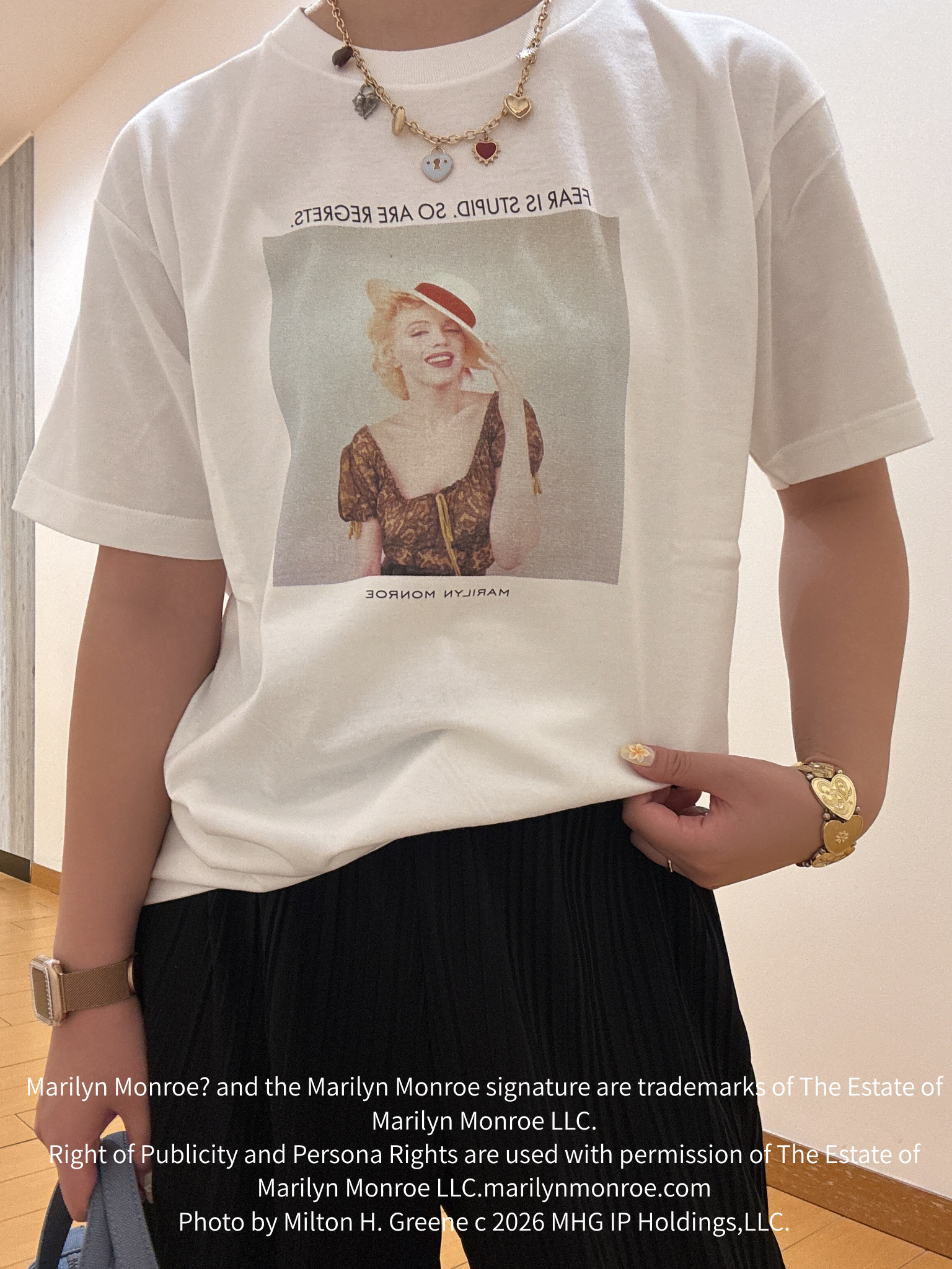 ヒナさんの「TAKEO KIKUCHI｜【別注】マリリン・モンロー/フォトTシャツ」を使ったコーディネート