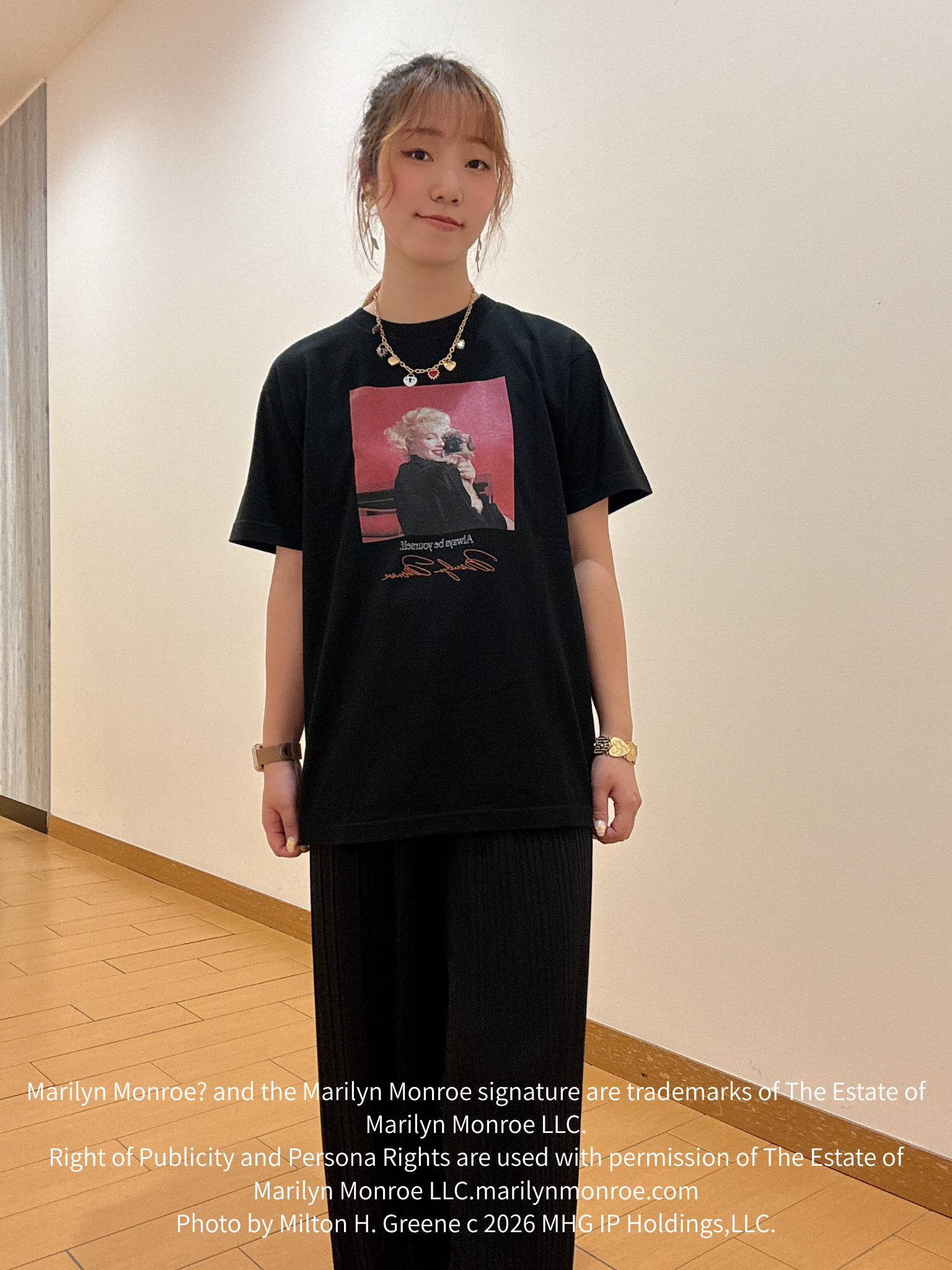 ヒナさんの「TAKEO KIKUCHI｜【別注】マリリン・モンロー/フォトTシャツ」を使ったコーディネート