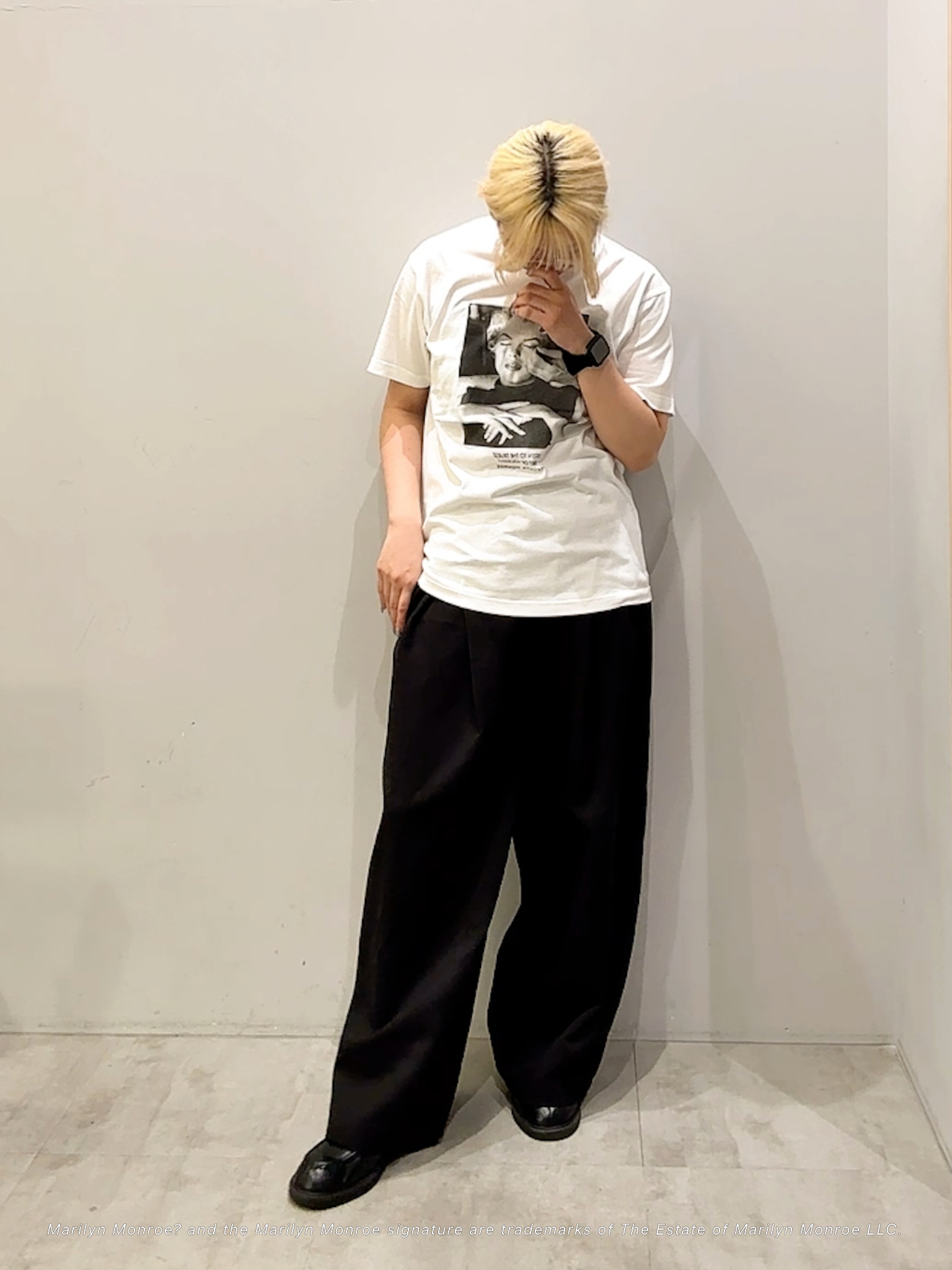 ユウナさんの「TAKEO KIKUCHI｜【別注】マリリン・モンロー/フォトTシャツ」を使ったコーディネート
