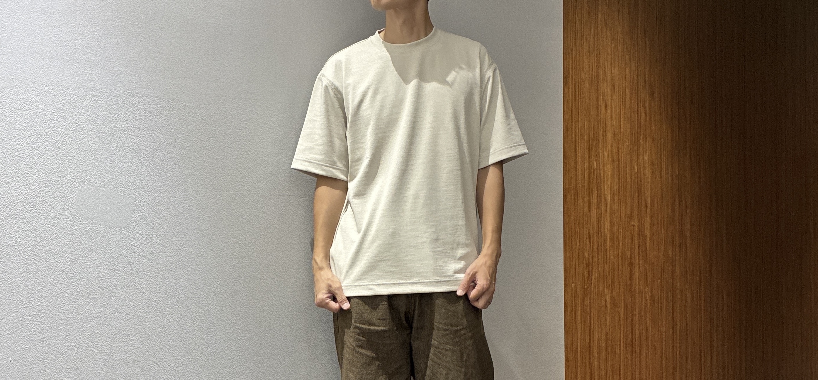 わいずみさんの「TAKEO KIKUCHI｜リネン ライク ポンチ プルオーバー」を使ったコーディネート