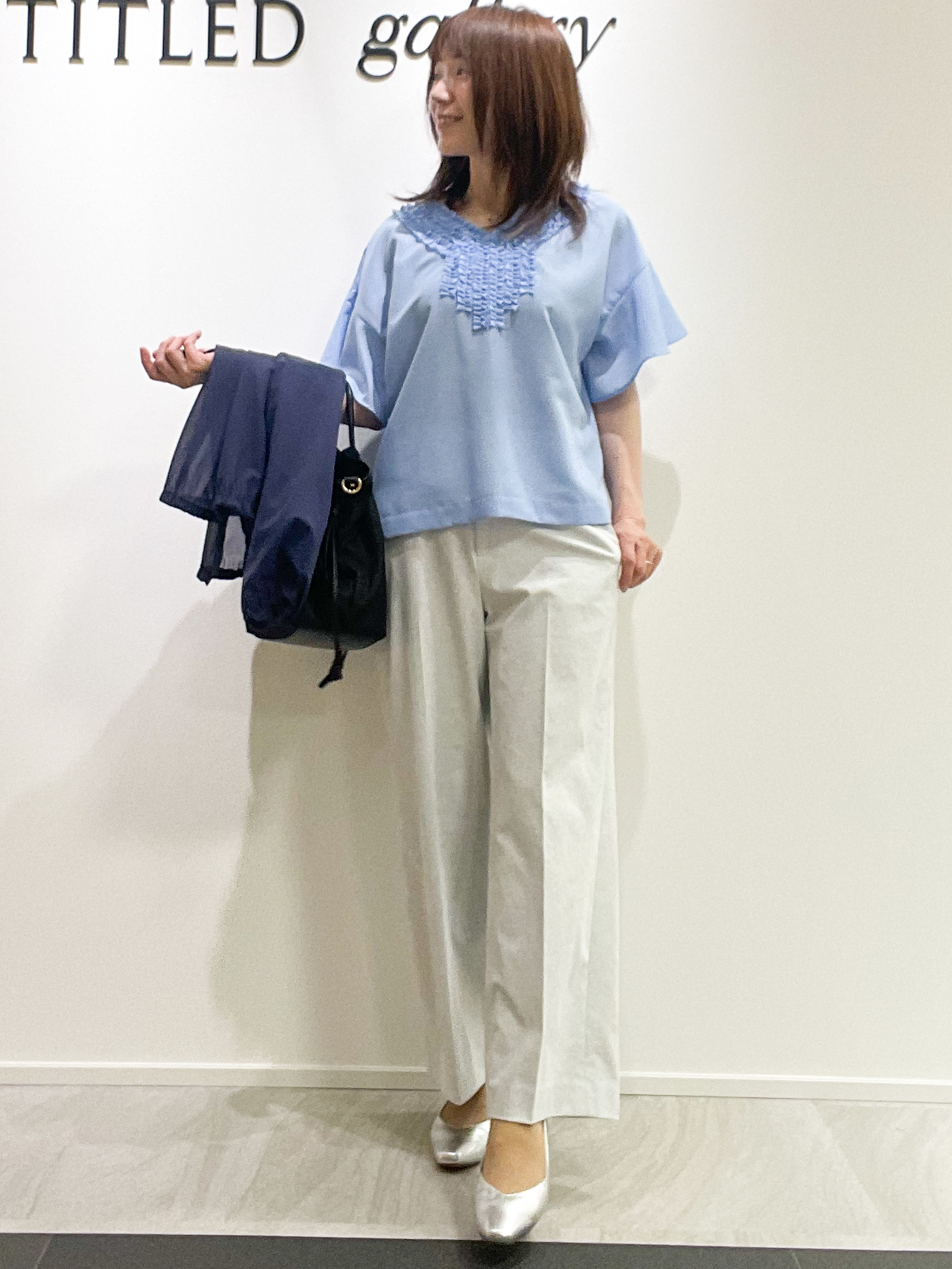 めいさんの「UNTITLED｜トリコットシアーブラウス」を使ったコーディネート