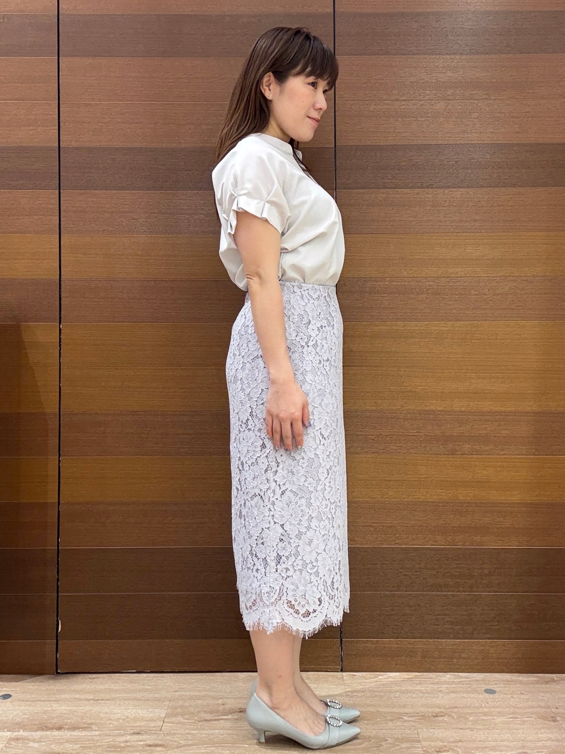 maichiさんの「OPAQUE.CLIP｜【接触冷感／吸水速乾】タックスキッパーブラウス《防シワ／イージーアイロン／洗濯機OK／9col》」を使ったコーディネート