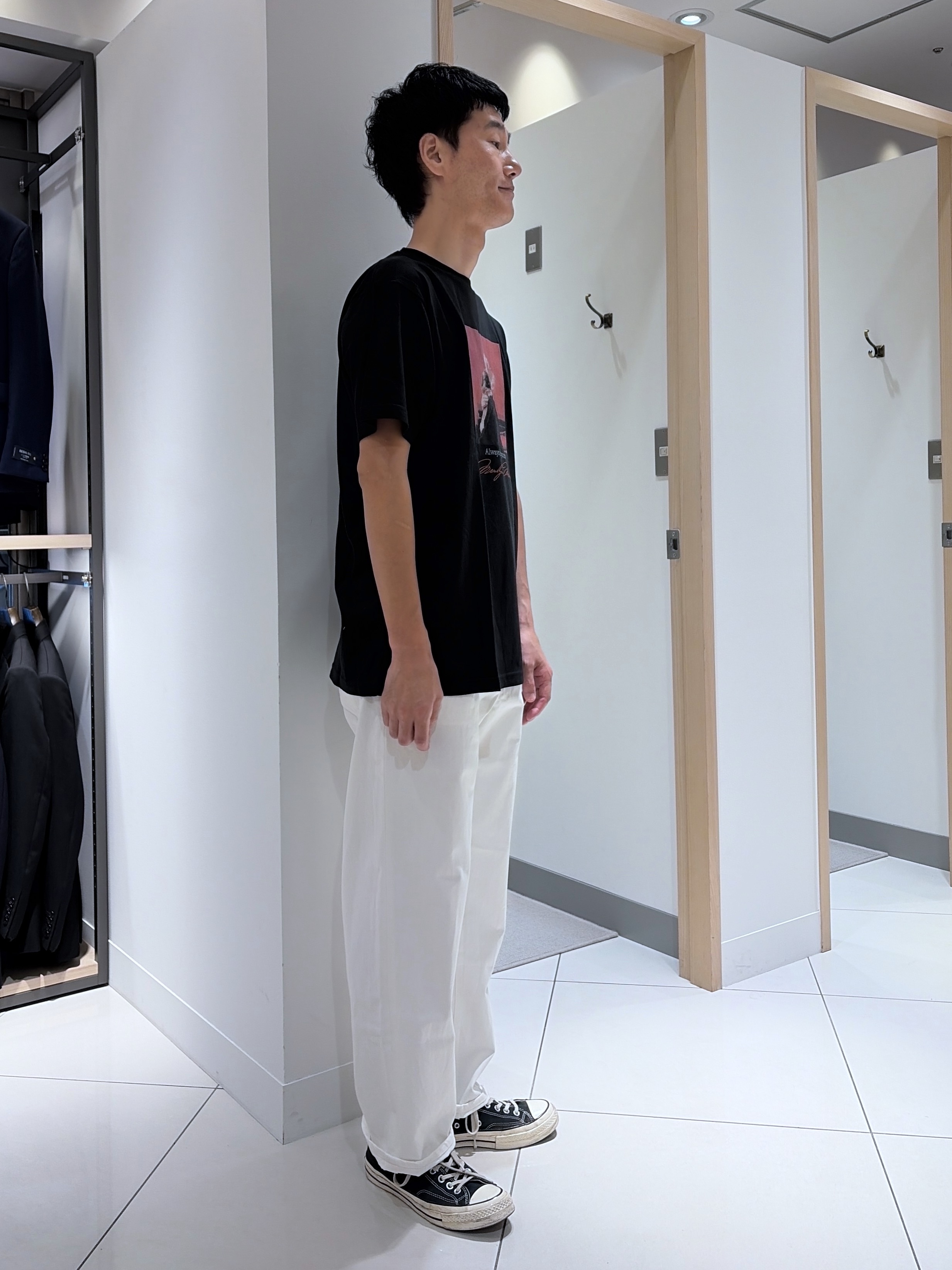 mutoさんの「TAKEO KIKUCHI｜【別注】マリリン・モンロー/フォトTシャツ」を使ったコーディネート