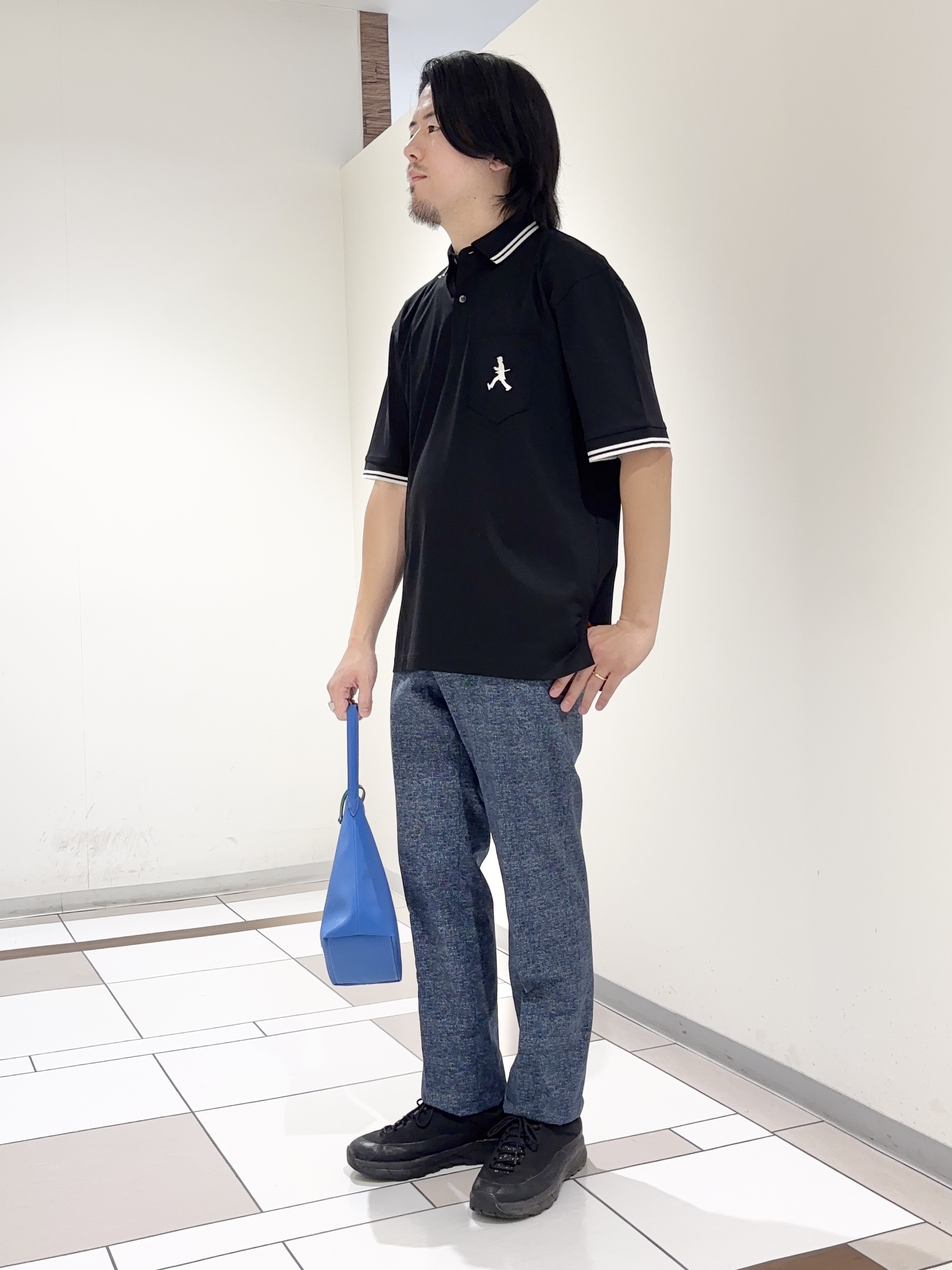 及川さんの「TAKEO KIKUCHI｜【BOWLER HAT LABEL】アイスクリアコットン ボーラーハットウォーカー ポロシャツ」を使ったコーディネート