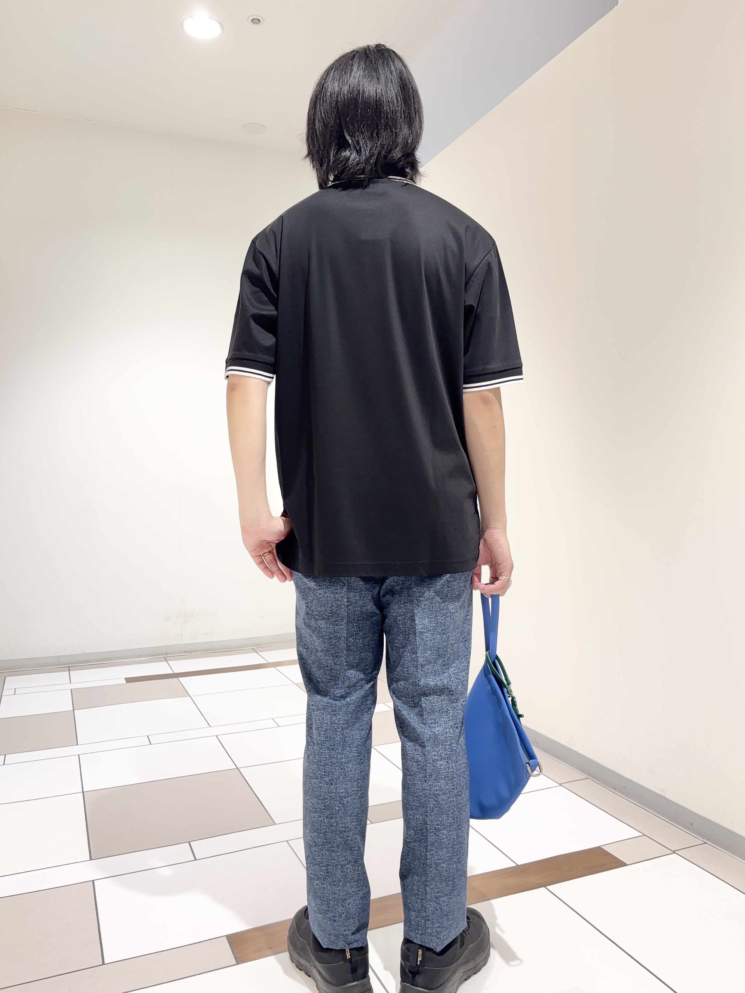 及川さんの「TAKEO KIKUCHI｜【BOWLER HAT LABEL】アイスクリアコットン ボーラーハットウォーカー ポロシャツ」を使ったコーディネート