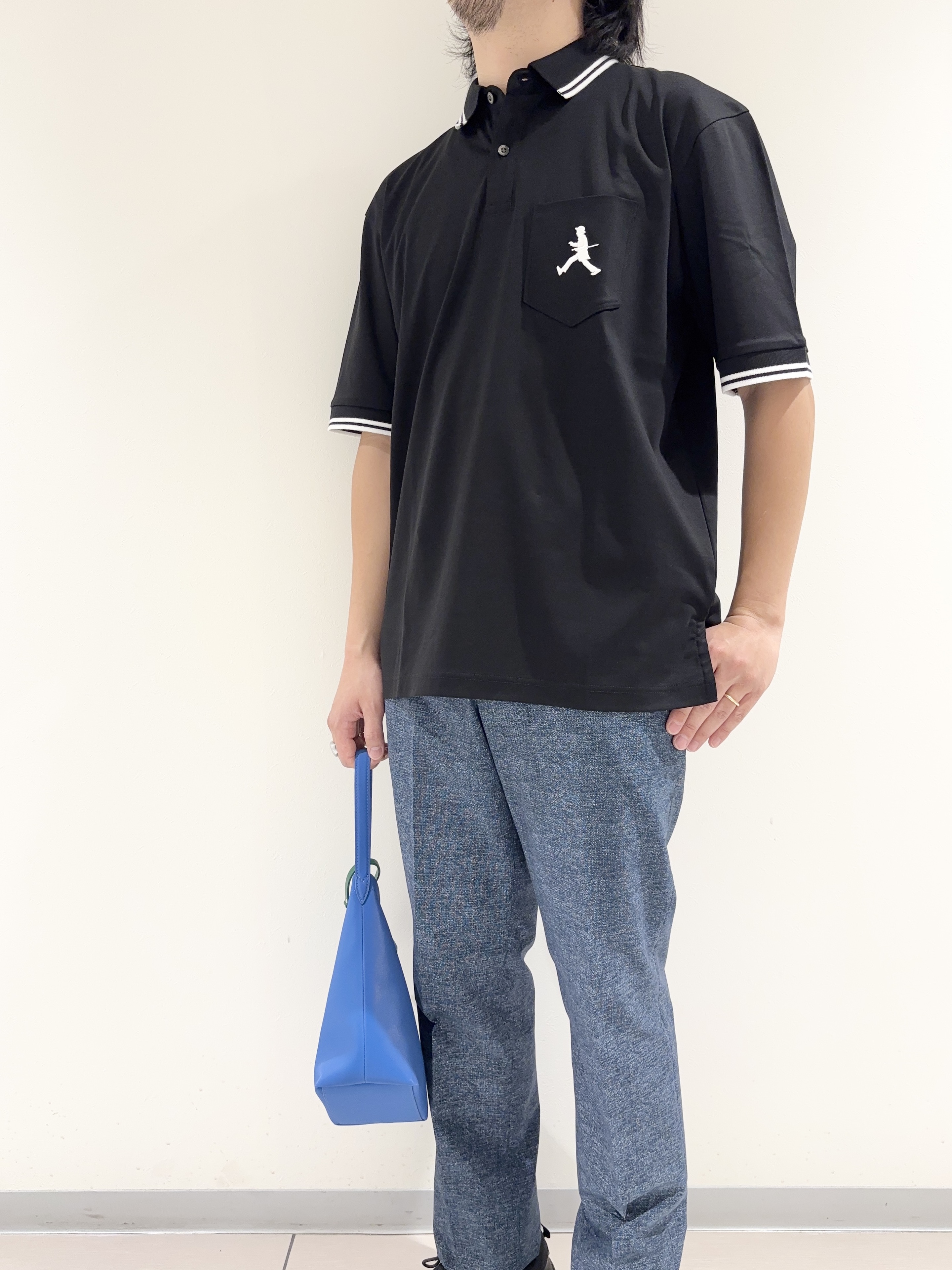 及川さんの「TAKEO KIKUCHI｜【BOWLER HAT LABEL】アイスクリアコットン ボーラーハットウォーカー ポロシャツ」を使ったコーディネート