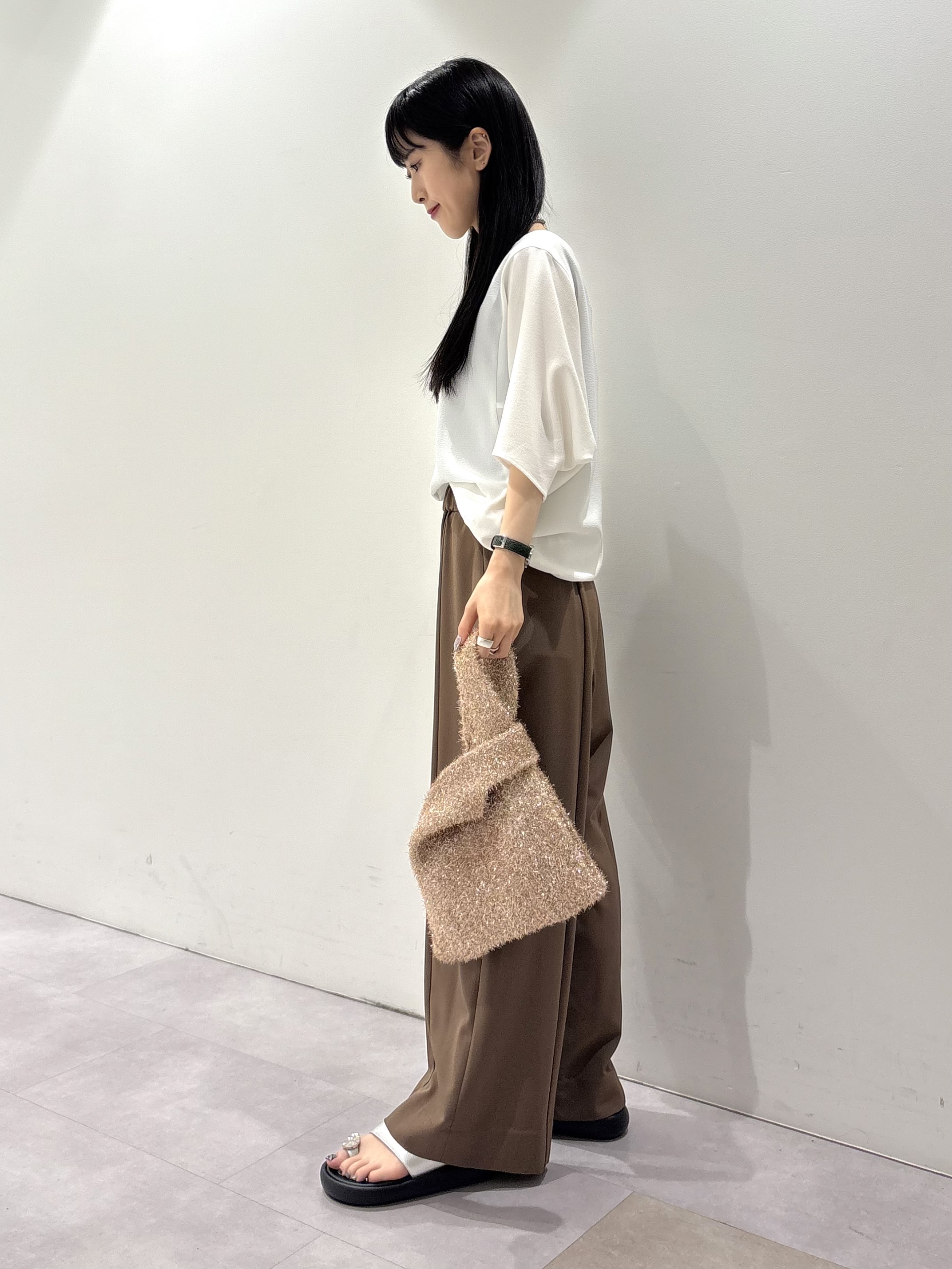 KEIKOさんの「INDIVI｜【洗える／2WAY／裾ドロスト付き】 ドルマンスリーブチュニックトップス」を使ったコーディネート