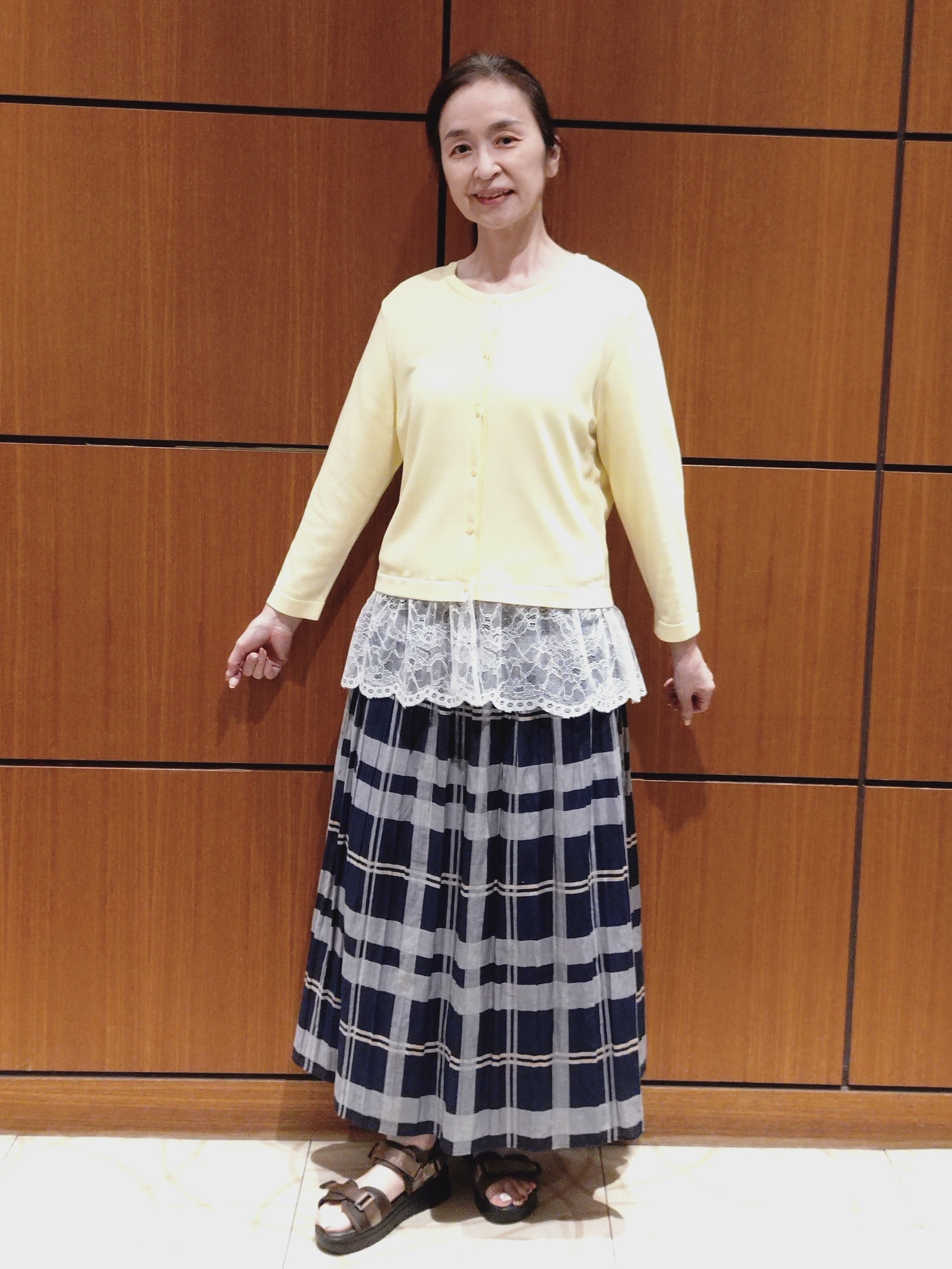 Kさんの「Reflect｜【手洗い可】レースデザインニットカーディガン」を使ったコーディネート