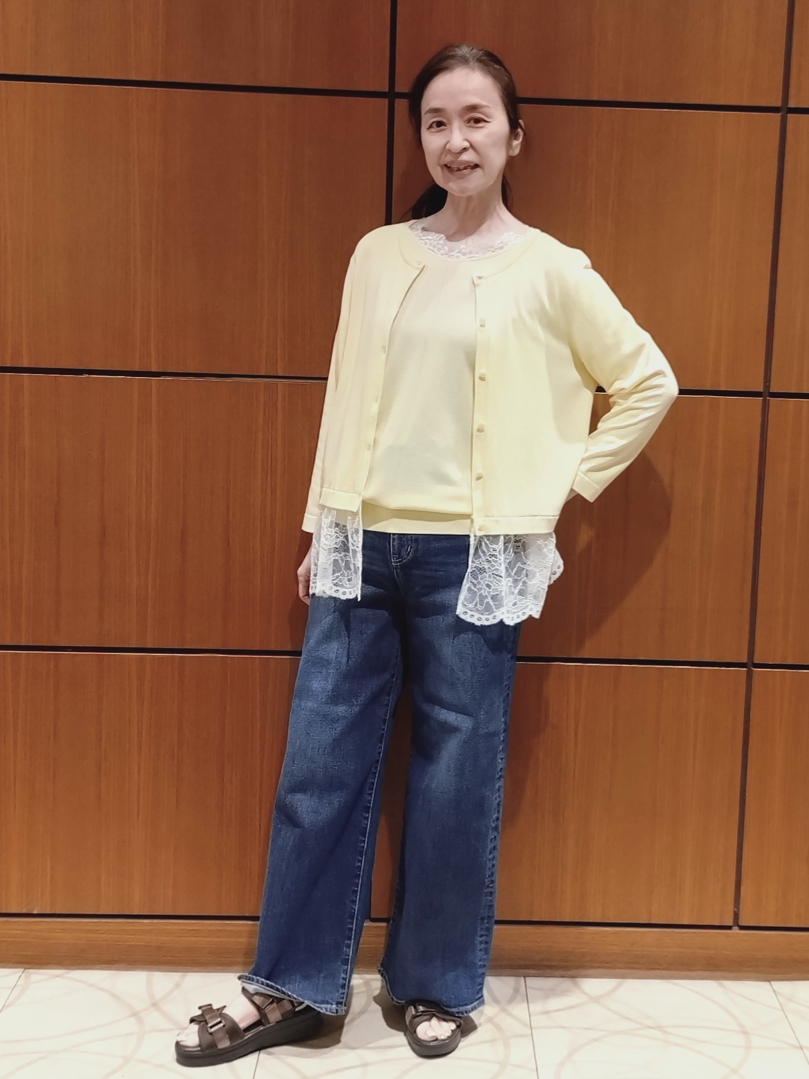 Kさんの「Reflect｜【手洗い可】ワイドシルエットデニム」を使ったコーディネート