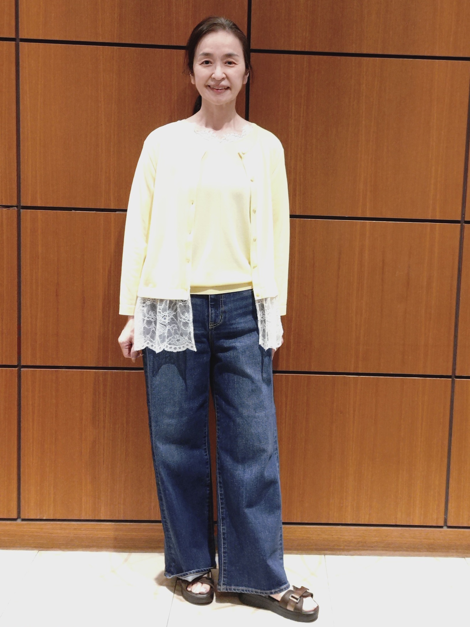Kさんの「Reflect｜【手洗い可】ワイドシルエットデニム」を使ったコーディネート