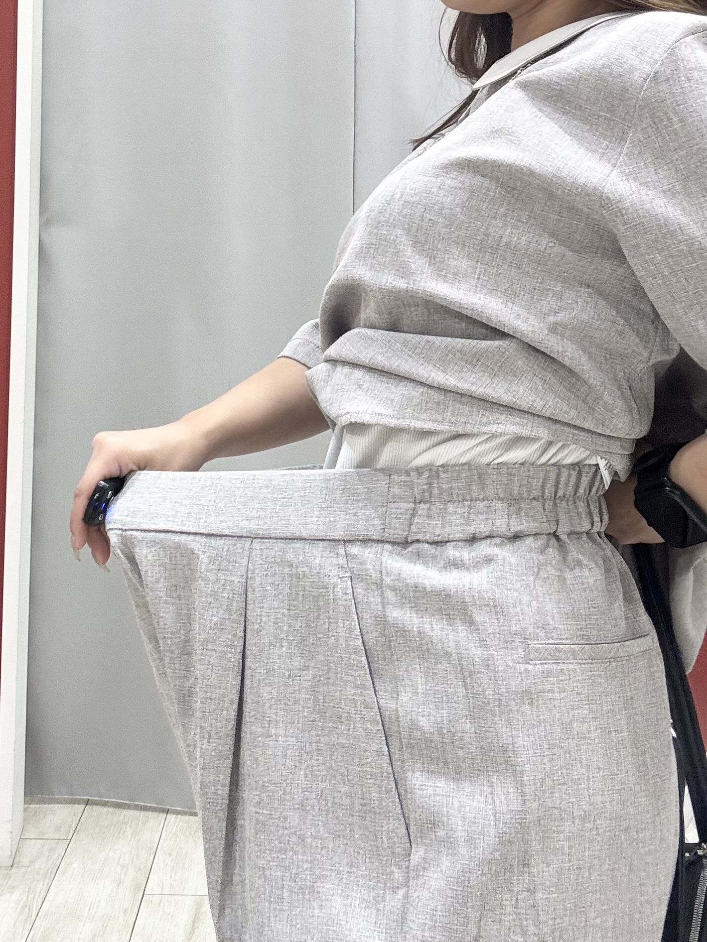shioさんの「SHOO･LA･RUE｜【通気性〇/セットアップ可】サマーツイード調衿付き半袖ブラウス」を使ったコーディネート