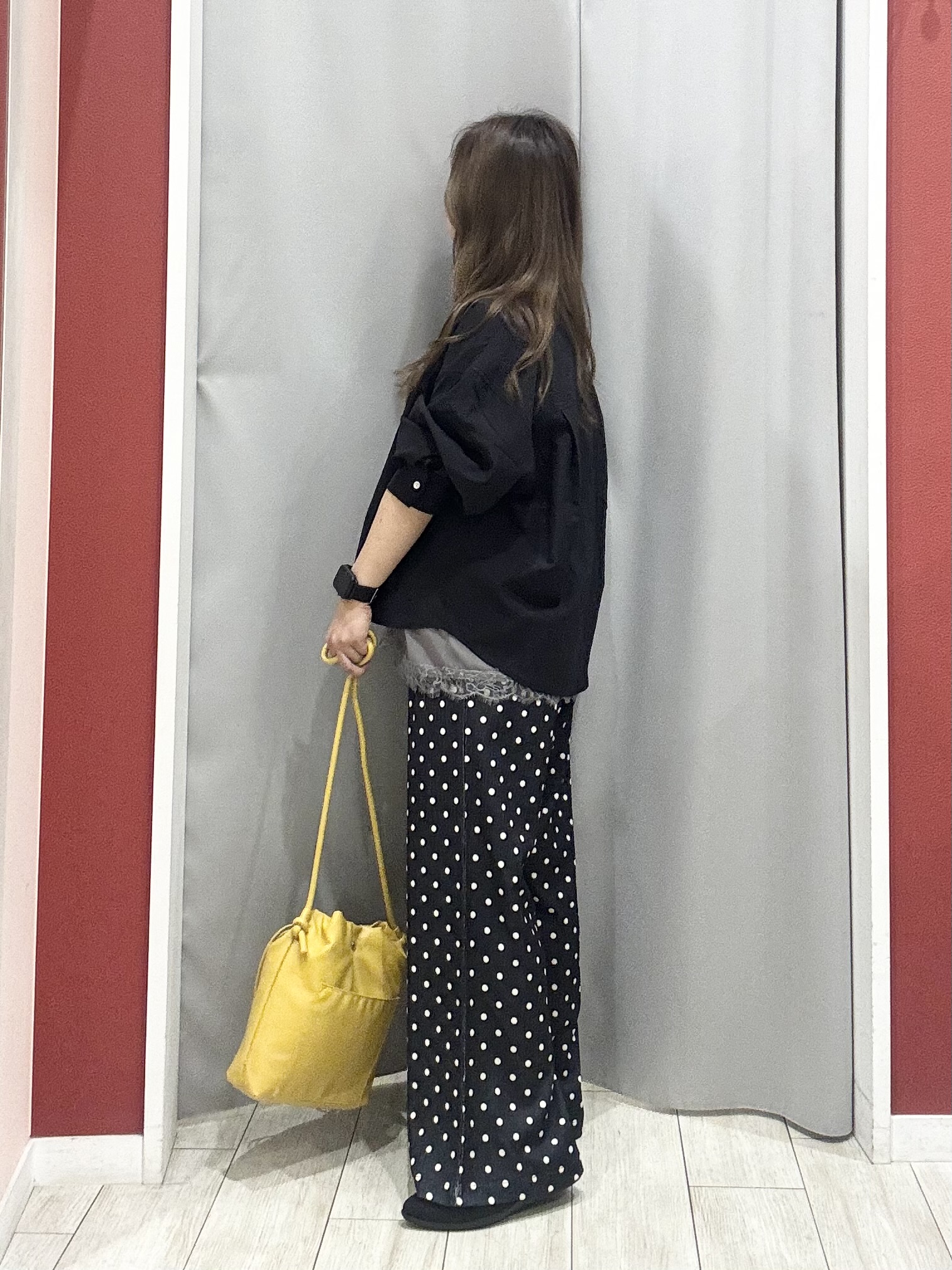 shioさんの「SHOO･LA･RUE｜【通気性〇/S-LL/洗濯機可】さらりノーカラーシャツ」を使ったコーディネート