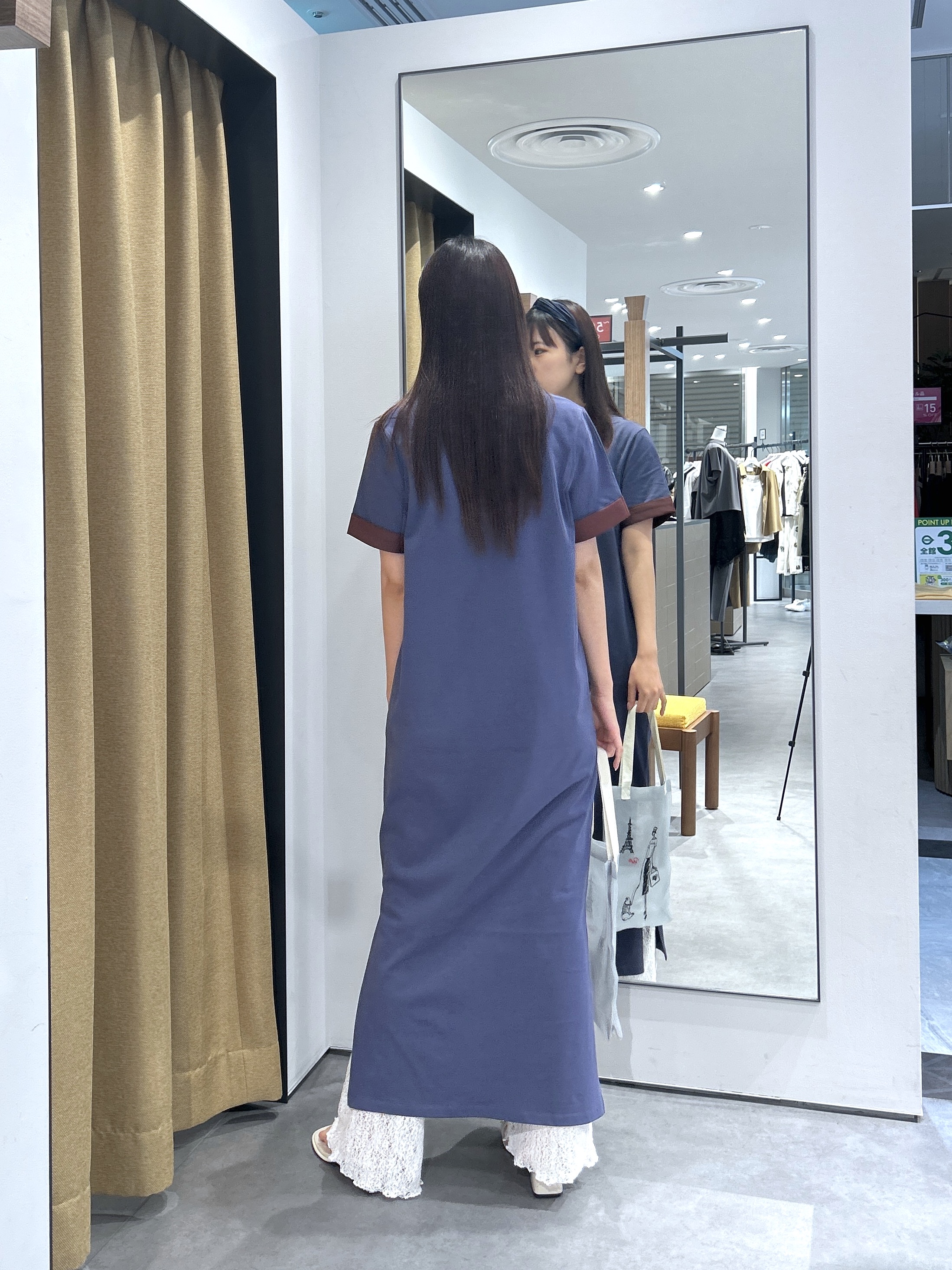 Renoさんの「INDIVI｜ポロ衿カットソーワンピ―ス」を使ったコーディネート