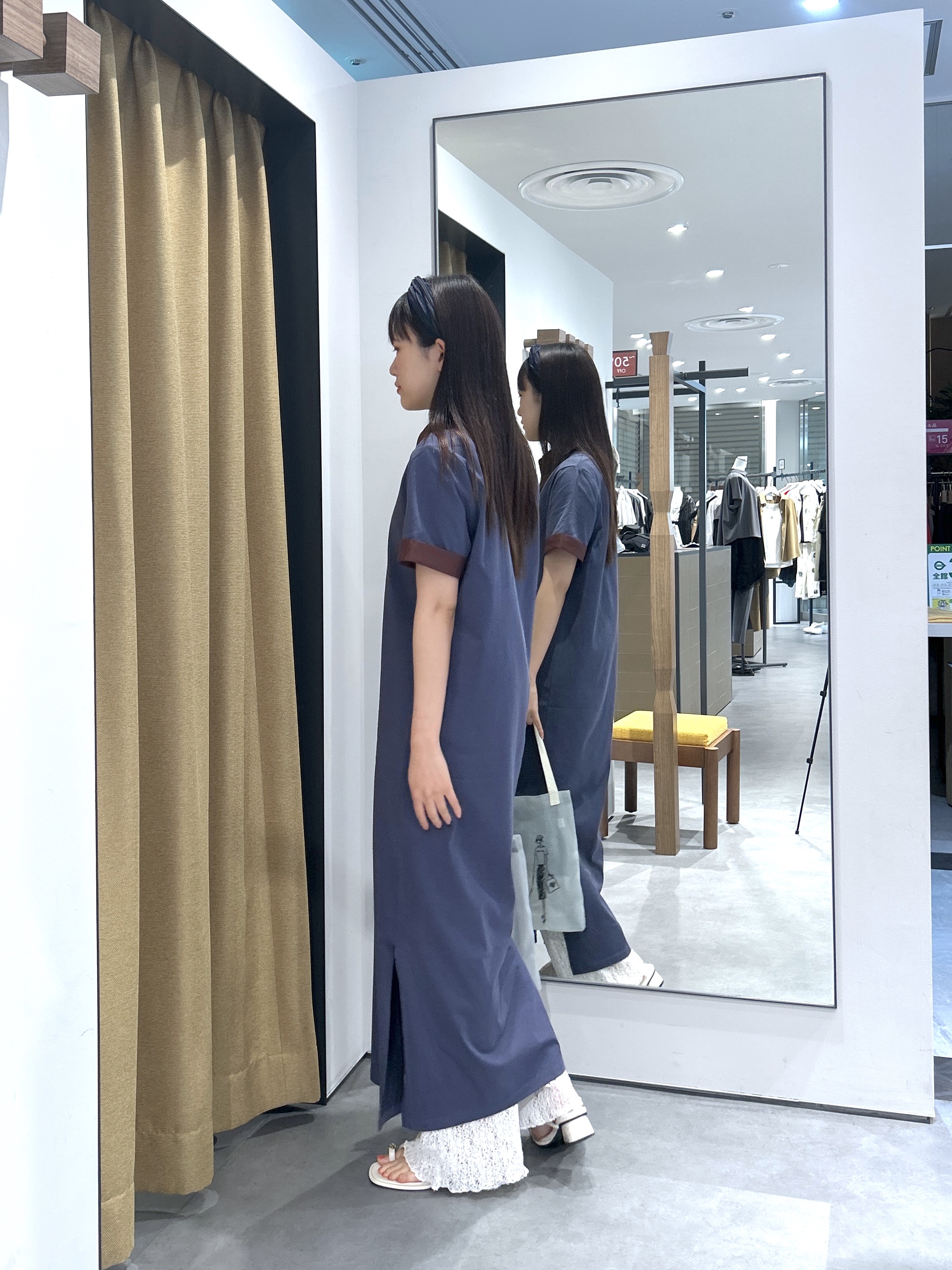 Renoさんの「INDIVI｜ポロ衿カットソーワンピ―ス」を使ったコーディネート