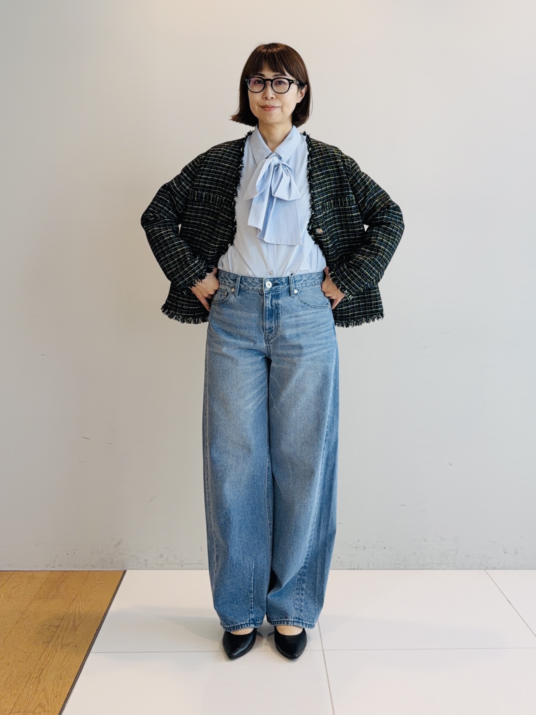 murayamaさんの「INDIVI｜【ラム革／美脚／通勤】レザーパンプス」を使ったコーディネート