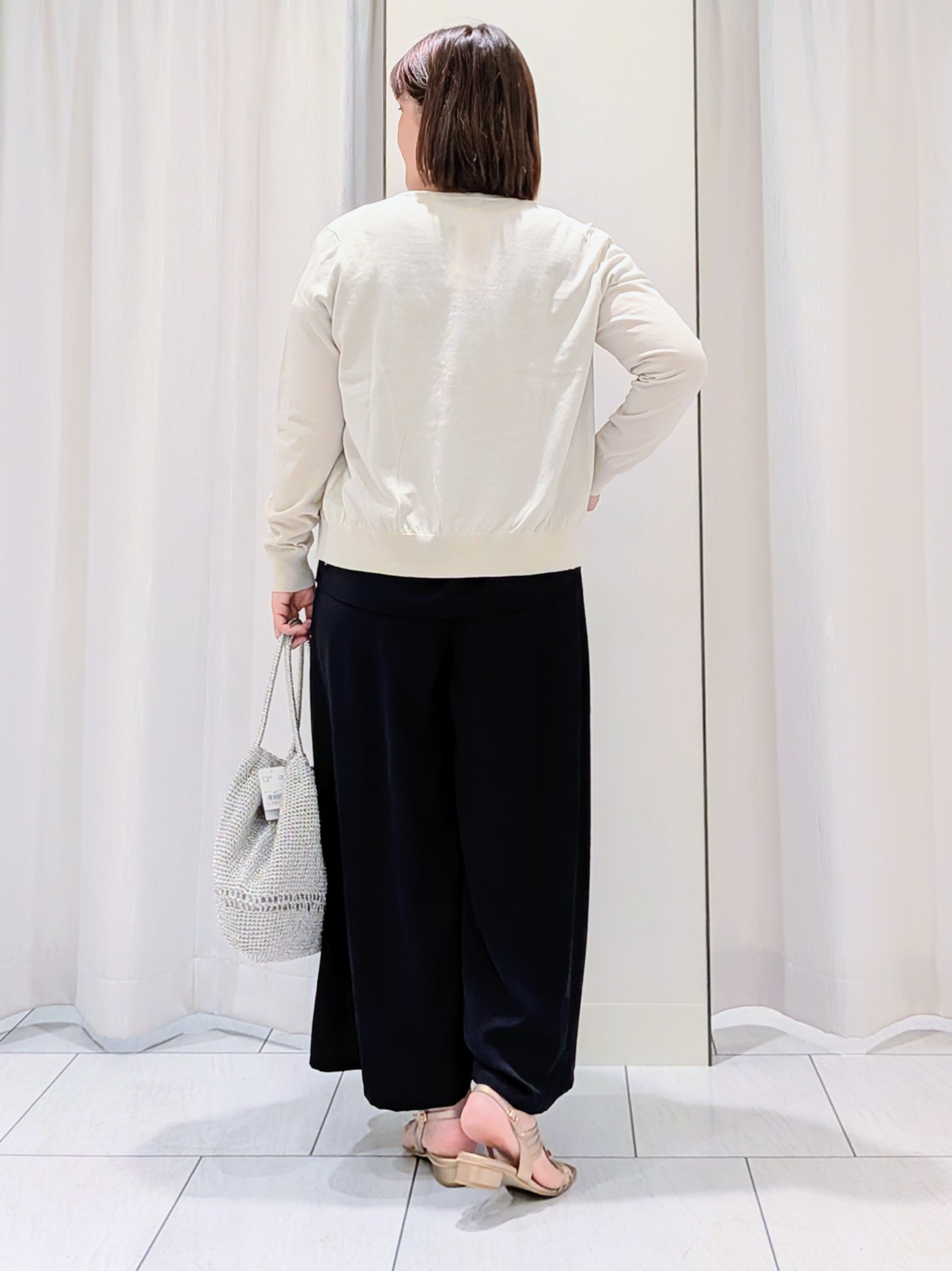 Onumaさんの「UNTITLED｜【9色展開/アンサンブル可】コットンクルーネックカーディガン」を使ったコーディネート