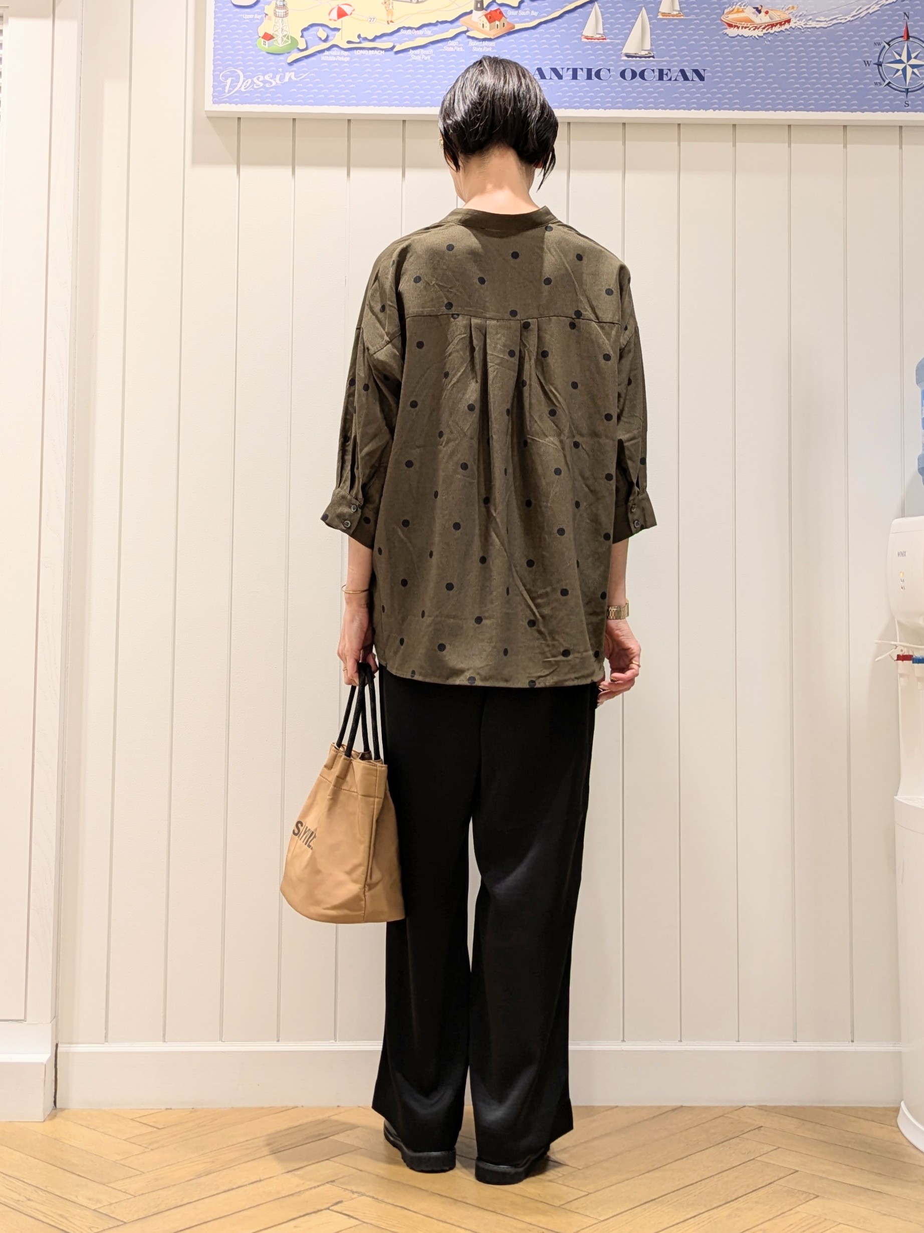 micoさんの「Dessin｜【セットアップ可】ドットプリント ハーフスリーブシャツ」を使ったコーディネート