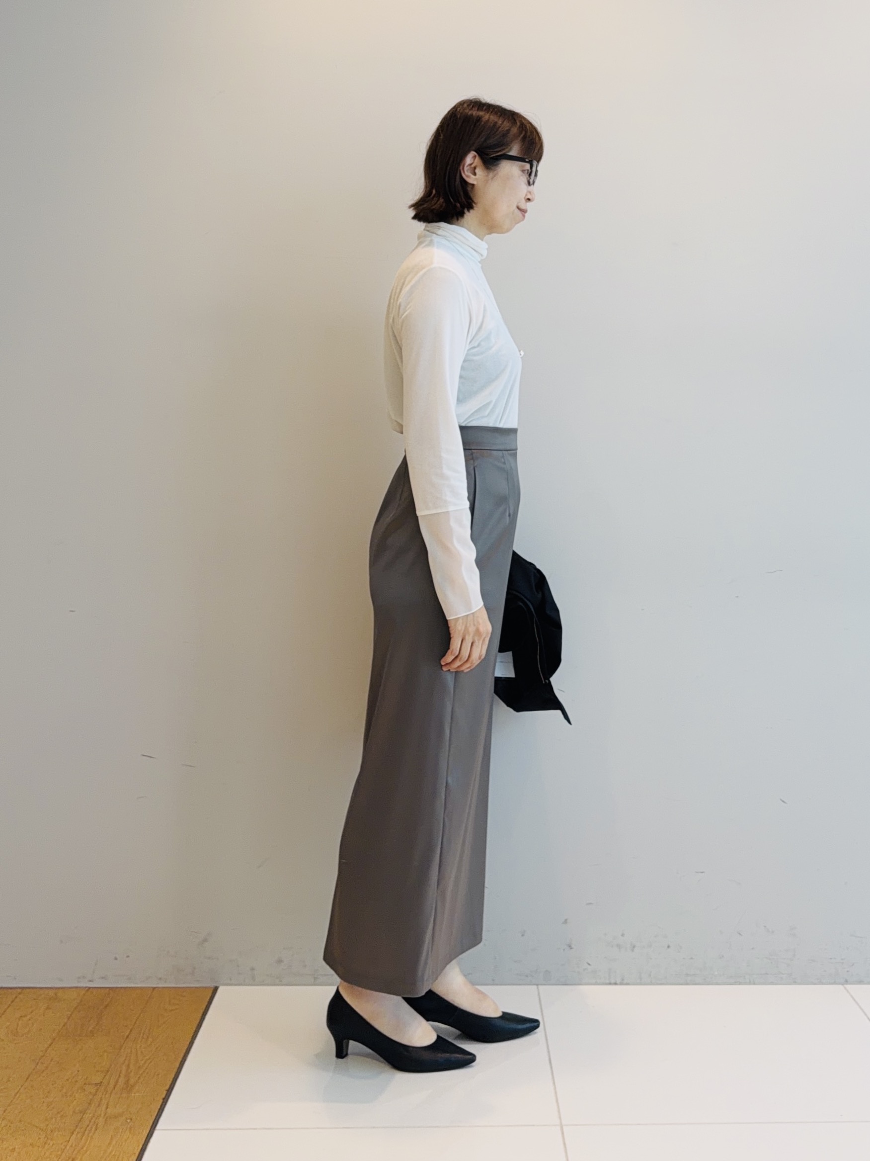 murayamaさんの「INDIVI｜【ラム革／美脚／通勤】レザーパンプス」を使ったコーディネート