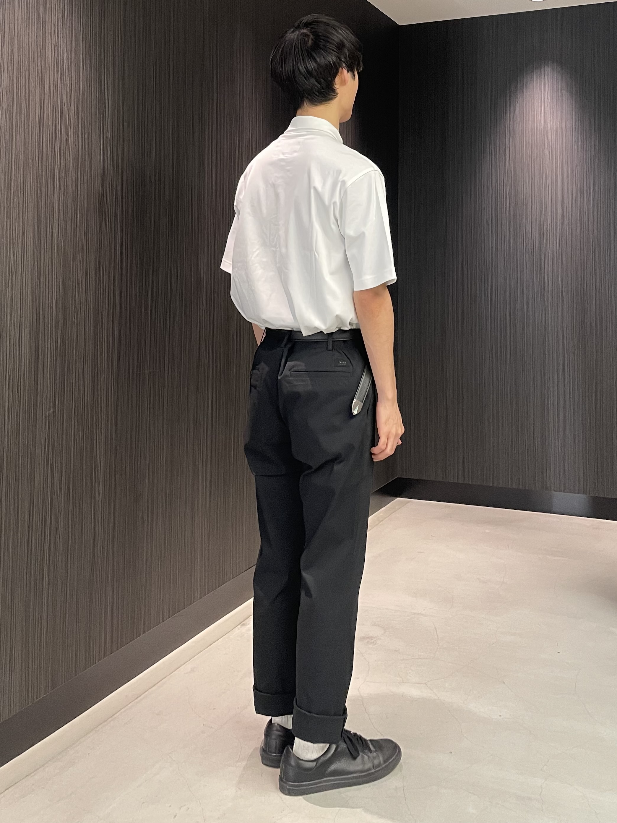 Okdさんの「TAKEO KIKUCHI｜【接触冷感】アイスクリアコットン ワンポイント ポロシャツ」を使ったコーディネート