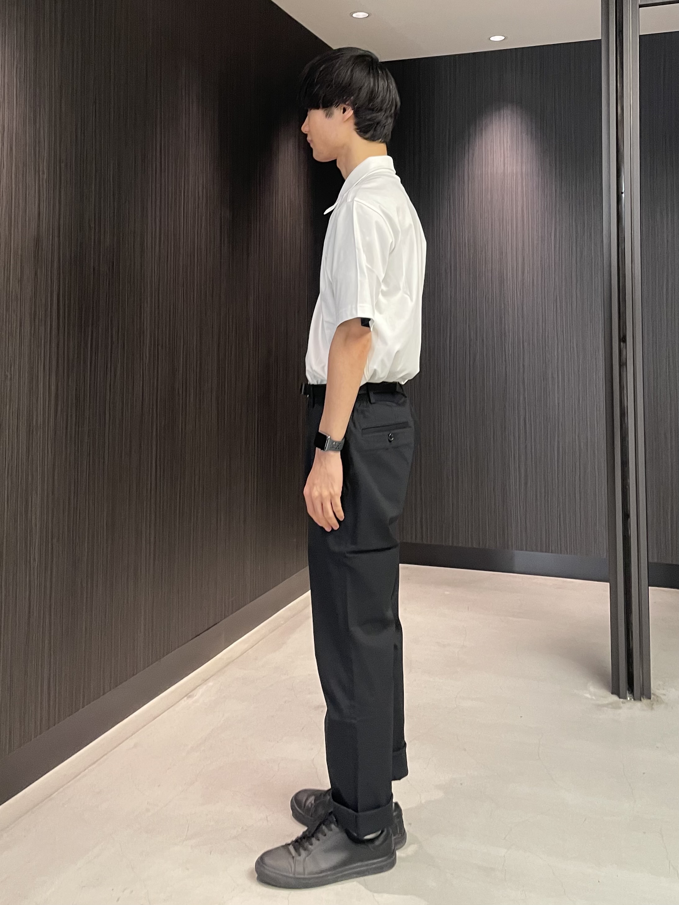 Okdさんの「TAKEO KIKUCHI｜【接触冷感】アイスクリアコットン ワンポイント ポロシャツ」を使ったコーディネート