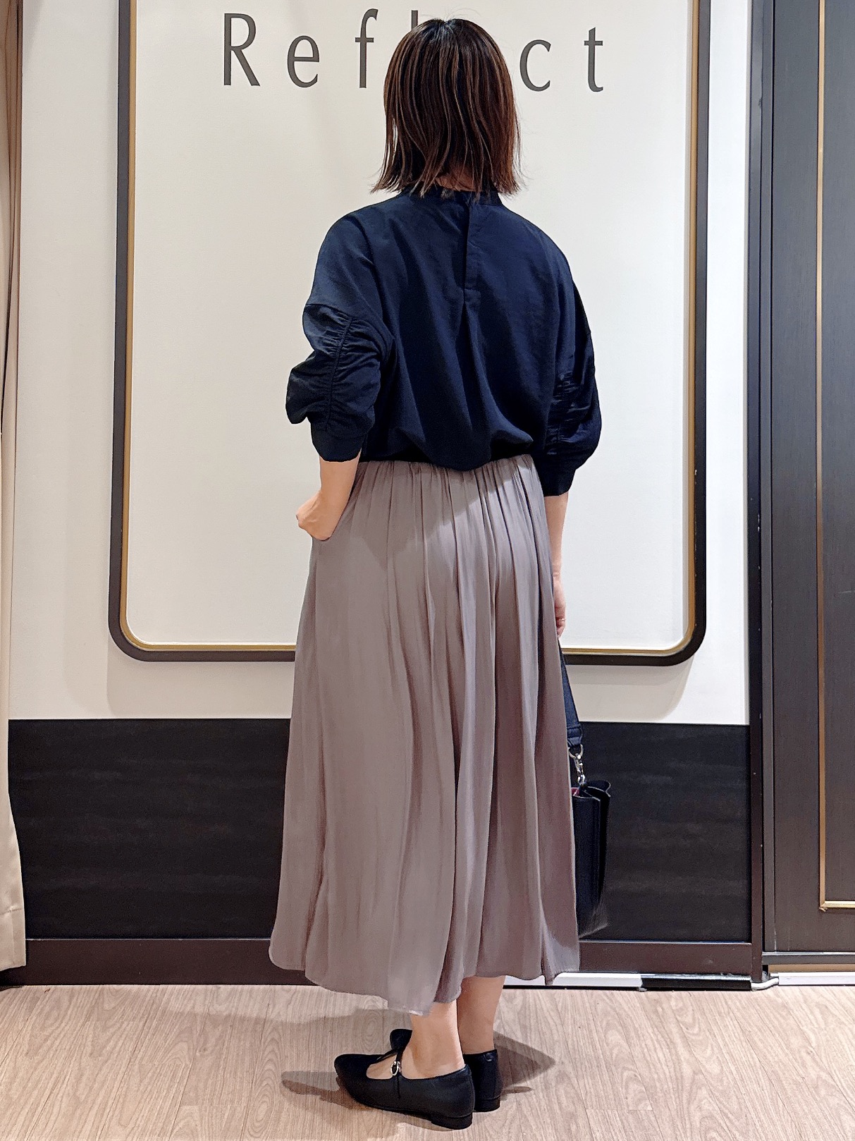 nekoさんの「Reflect｜【手洗い可】プチハイネック ギャザーブラウス」を使ったコーディネート