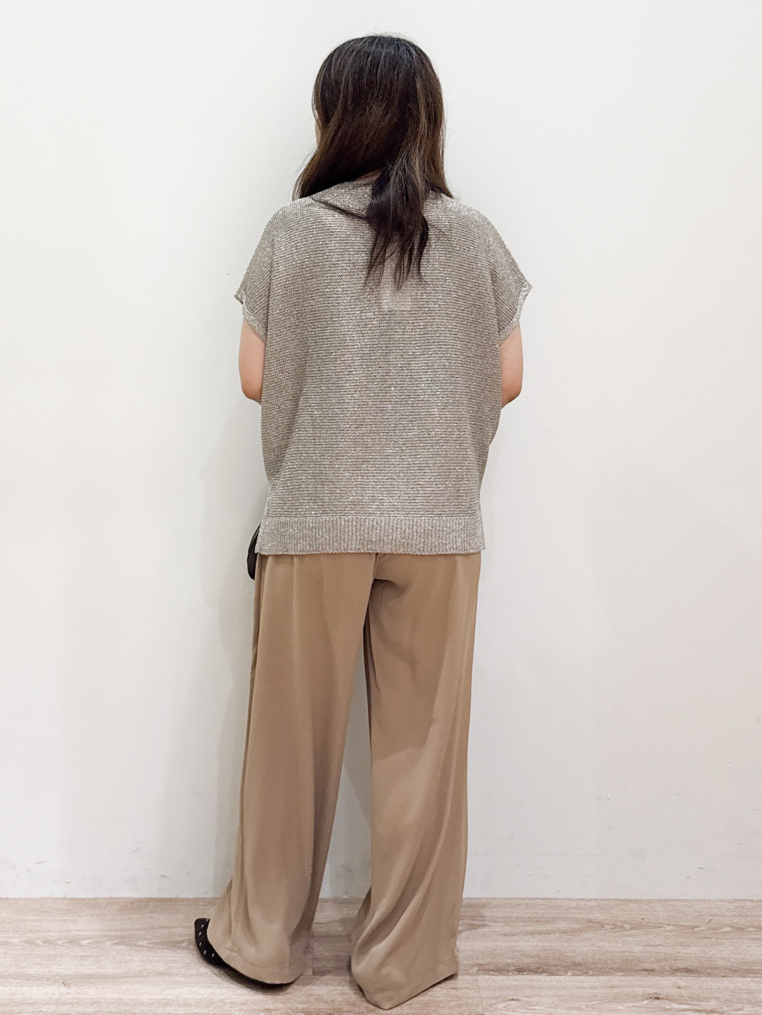 しまじろさんの「OPAQUE.CLIP｜ラメメッシュニット【洗濯機OK／抗ピル】」を使ったコーディネート