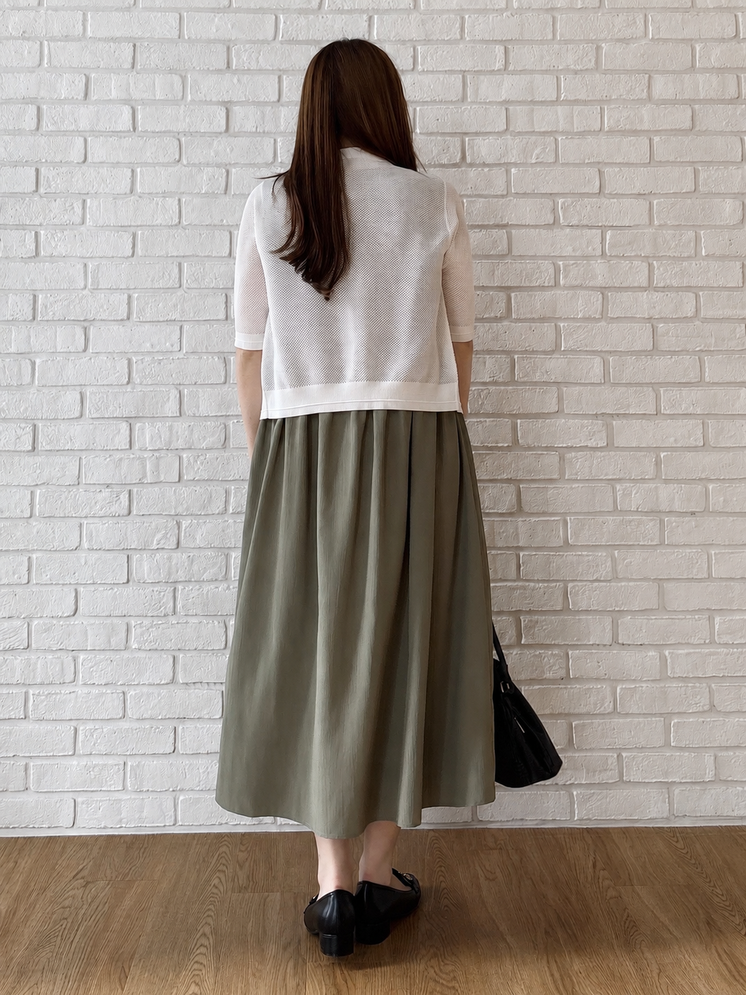 sayaさんの「grove｜【貴島明日香さん着用・洗える】透けない、大人のメッシュカーディガン」を使ったコーディネート