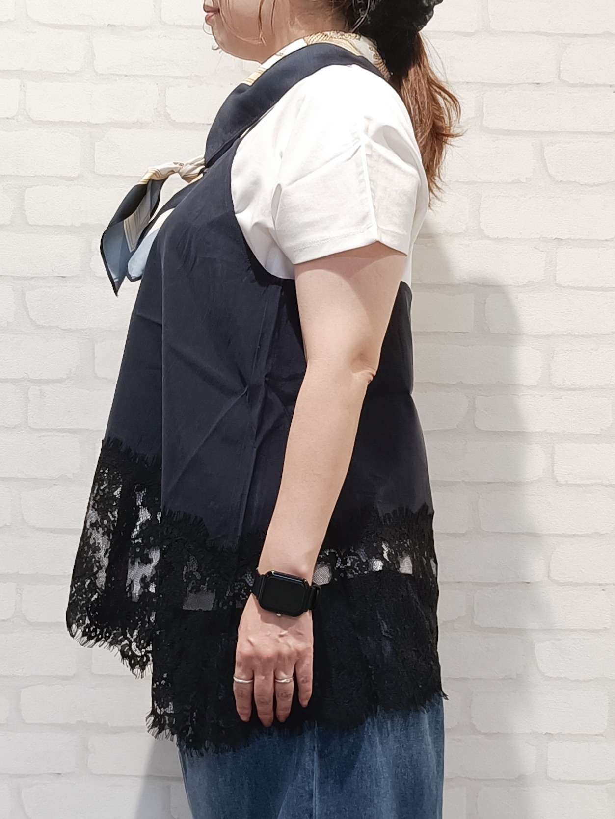 kaoriさんの「OPAQUE.CLIP｜裾レース マットサテンキャミ【洗濯機OK】」を使ったコーディネート