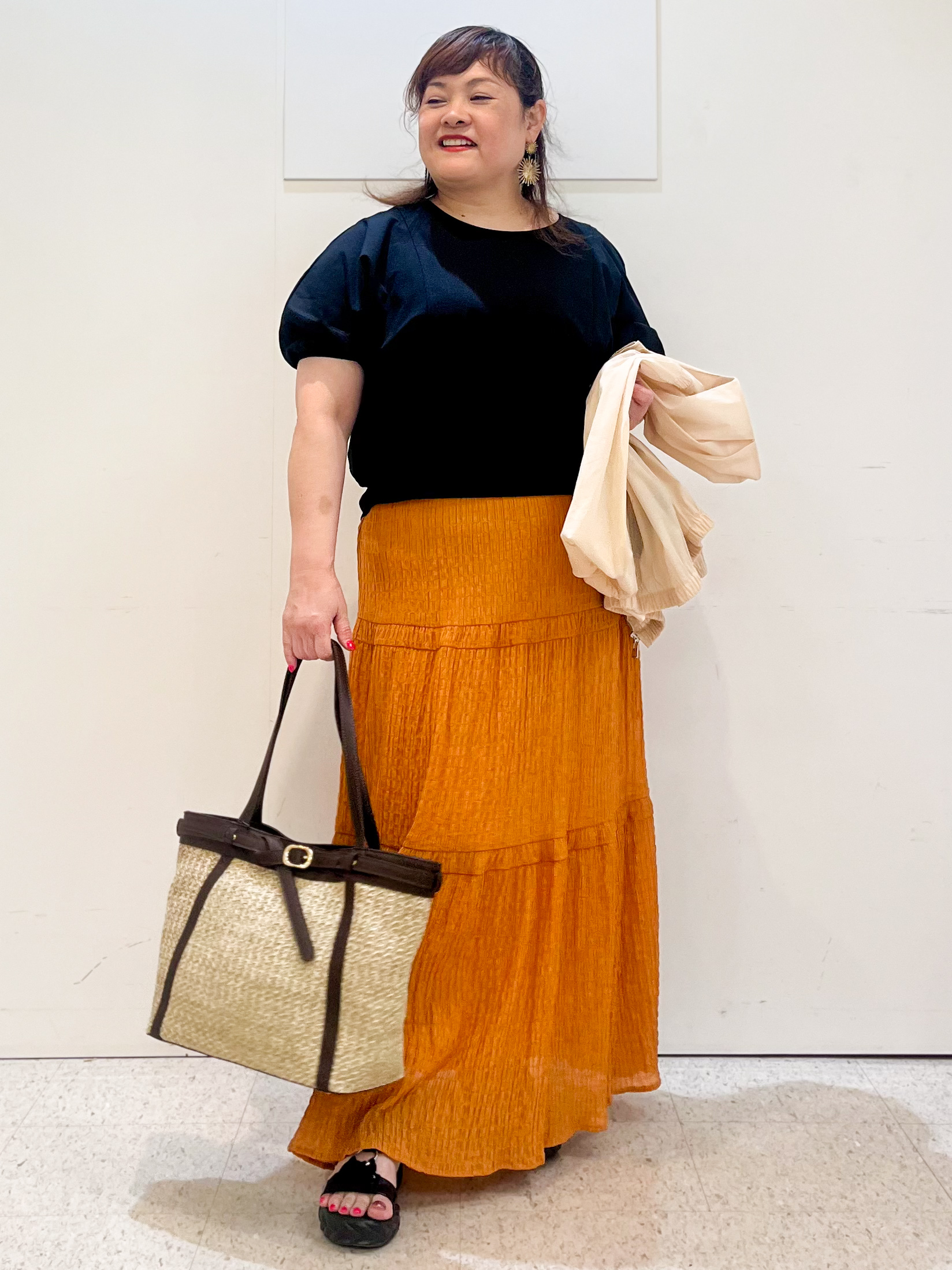 kimmyさんの「Reflect｜【UVカット／接触冷感／吸水速乾】ギャザースリーブカットソー」を使ったコーディネート