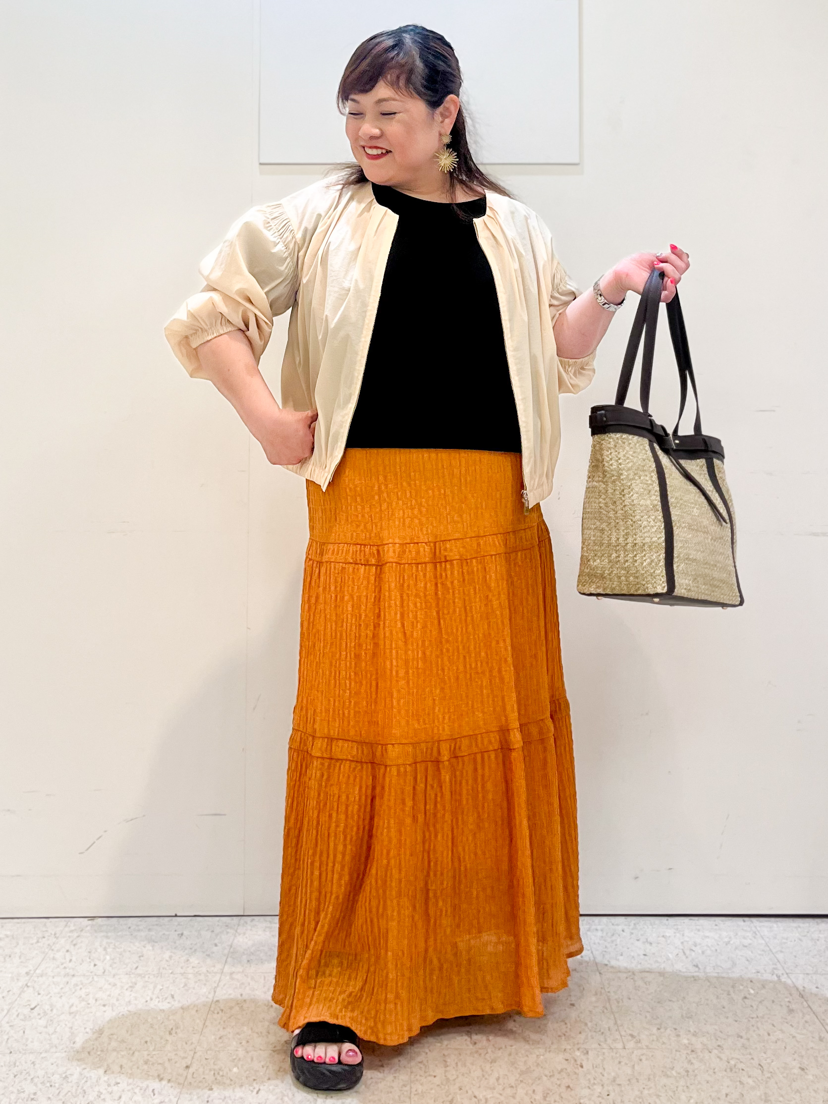 kimmyさんの「Reflect｜フロントファスナーシアーブルゾン」を使ったコーディネート