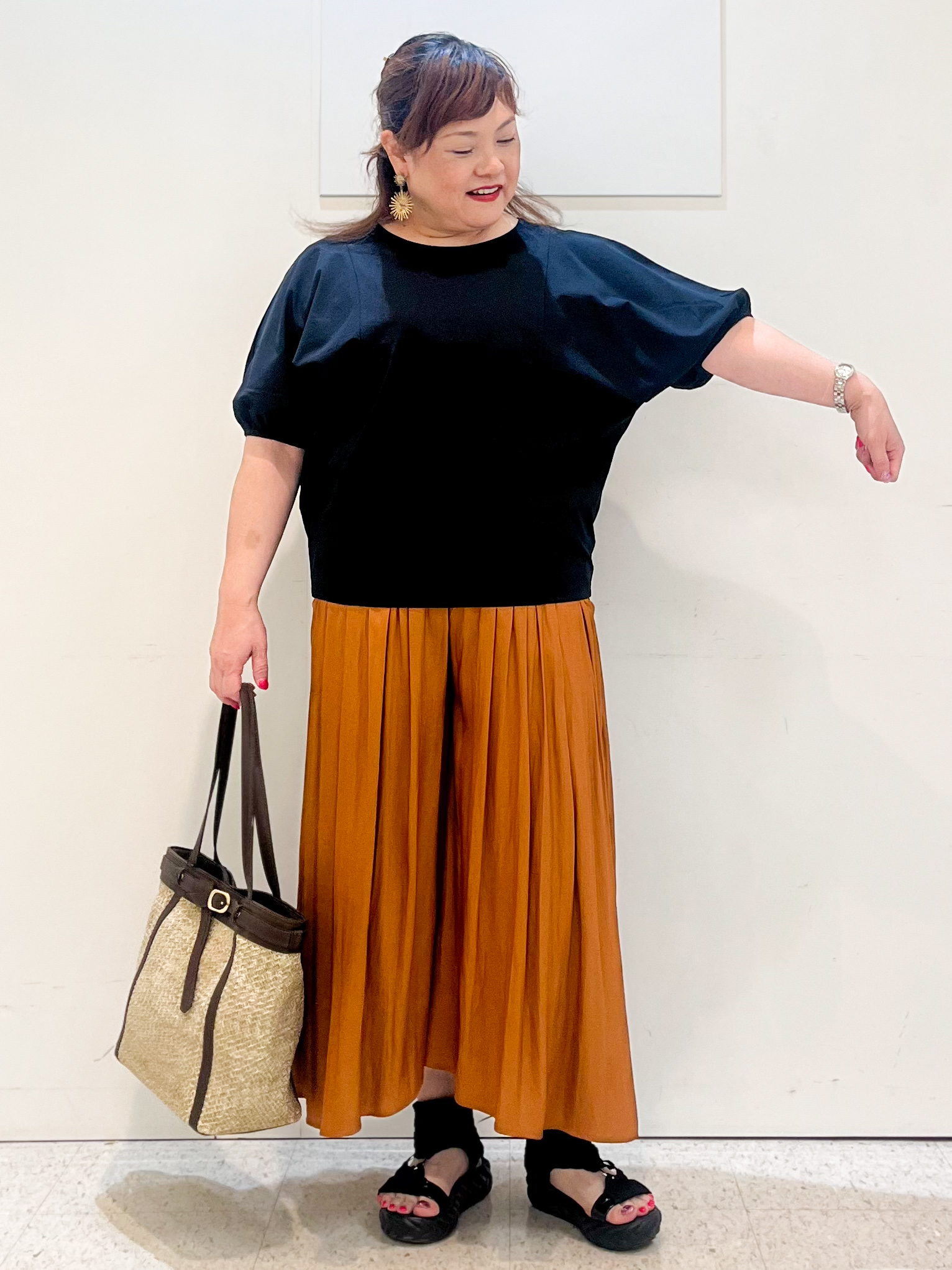kimmyさんの「Reflect｜【UVカット／接触冷感／吸水速乾】ギャザースリーブカットソー」を使ったコーディネート