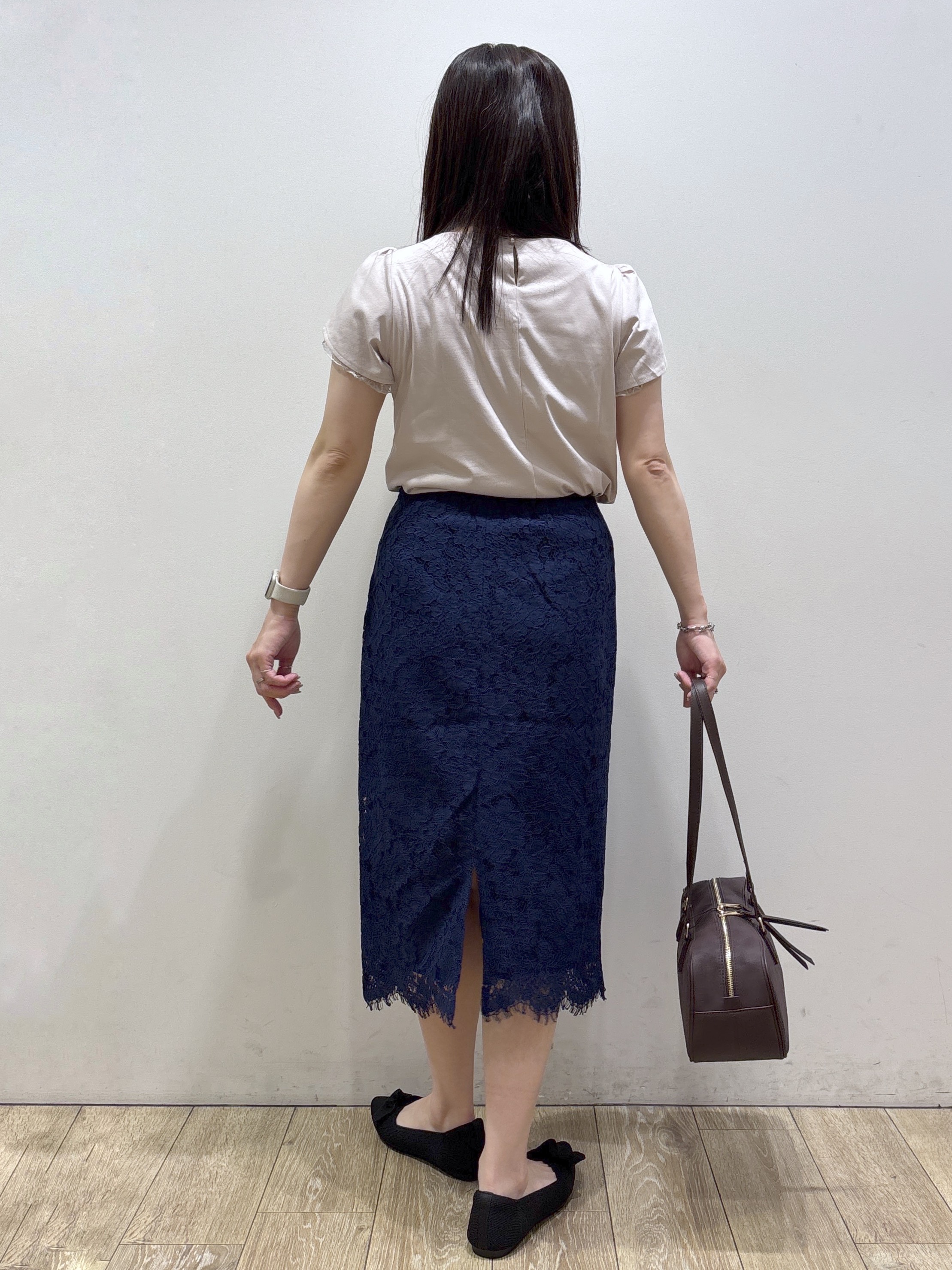 mameさんの「index｜【接触冷感／UVケア】ハートネックレースレイヤードトップス《洗濯機OK／6col》」を使ったコーディネート