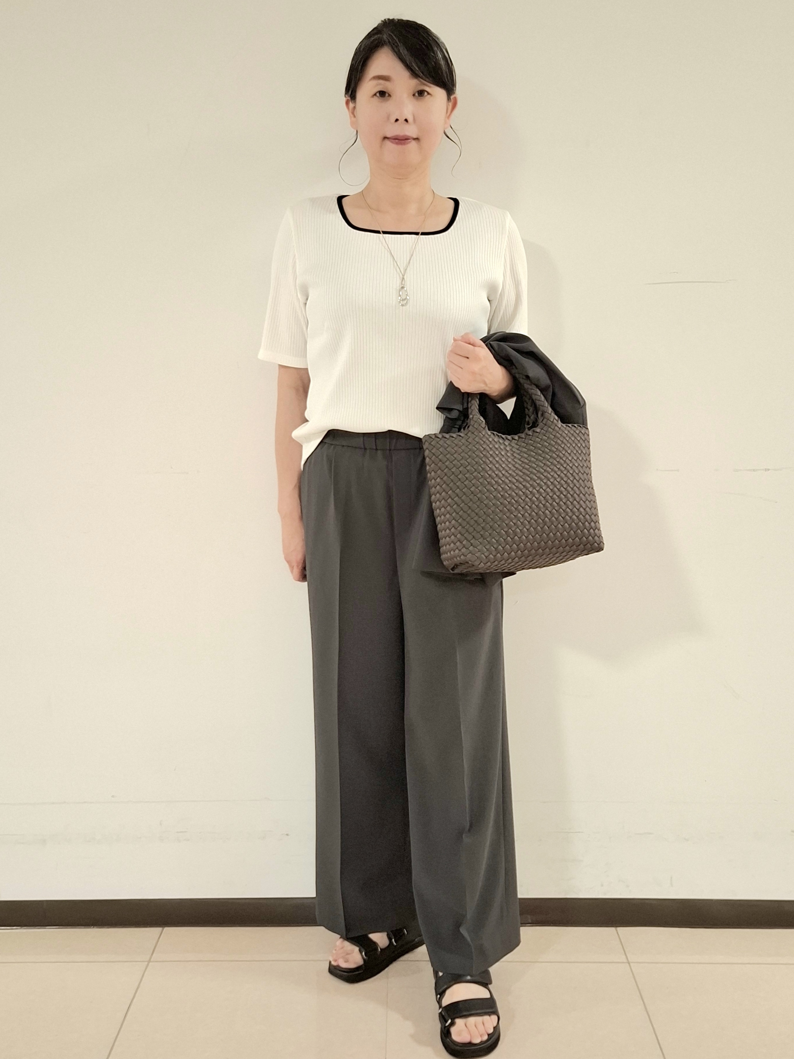 ねぎさんの「UNTITLED｜【セットアップ可/UVカット/通気性】エアリークール半袖ジャケット」を使ったコーディネート