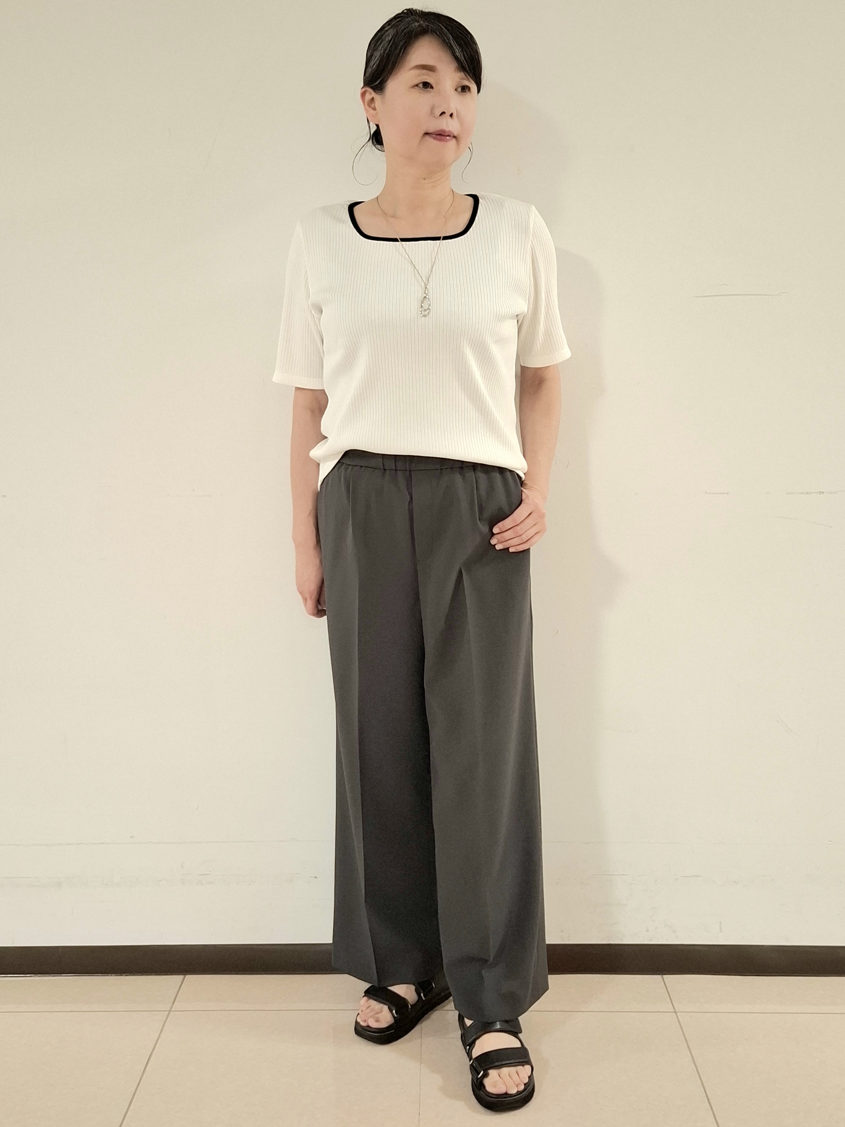 ねぎさんの「UNTITLED｜【セットアップ可/UVカット/通気性】エアリークール半袖ジャケット」を使ったコーディネート