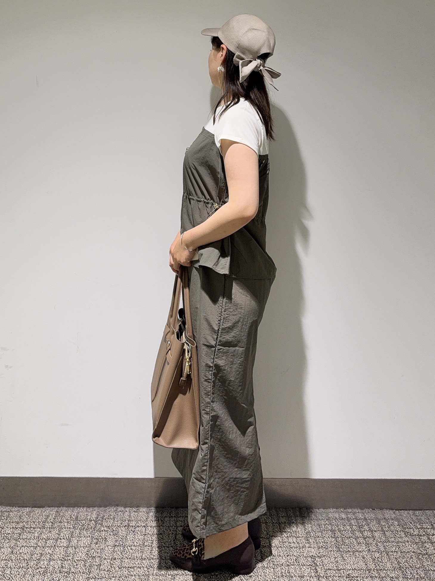 みーさんの「grove｜【低身長さんも選べる着丈・洗濯機◎】1枚で旬顔！Tシャツドッキングドロストワンピース」を使ったコーディネート
