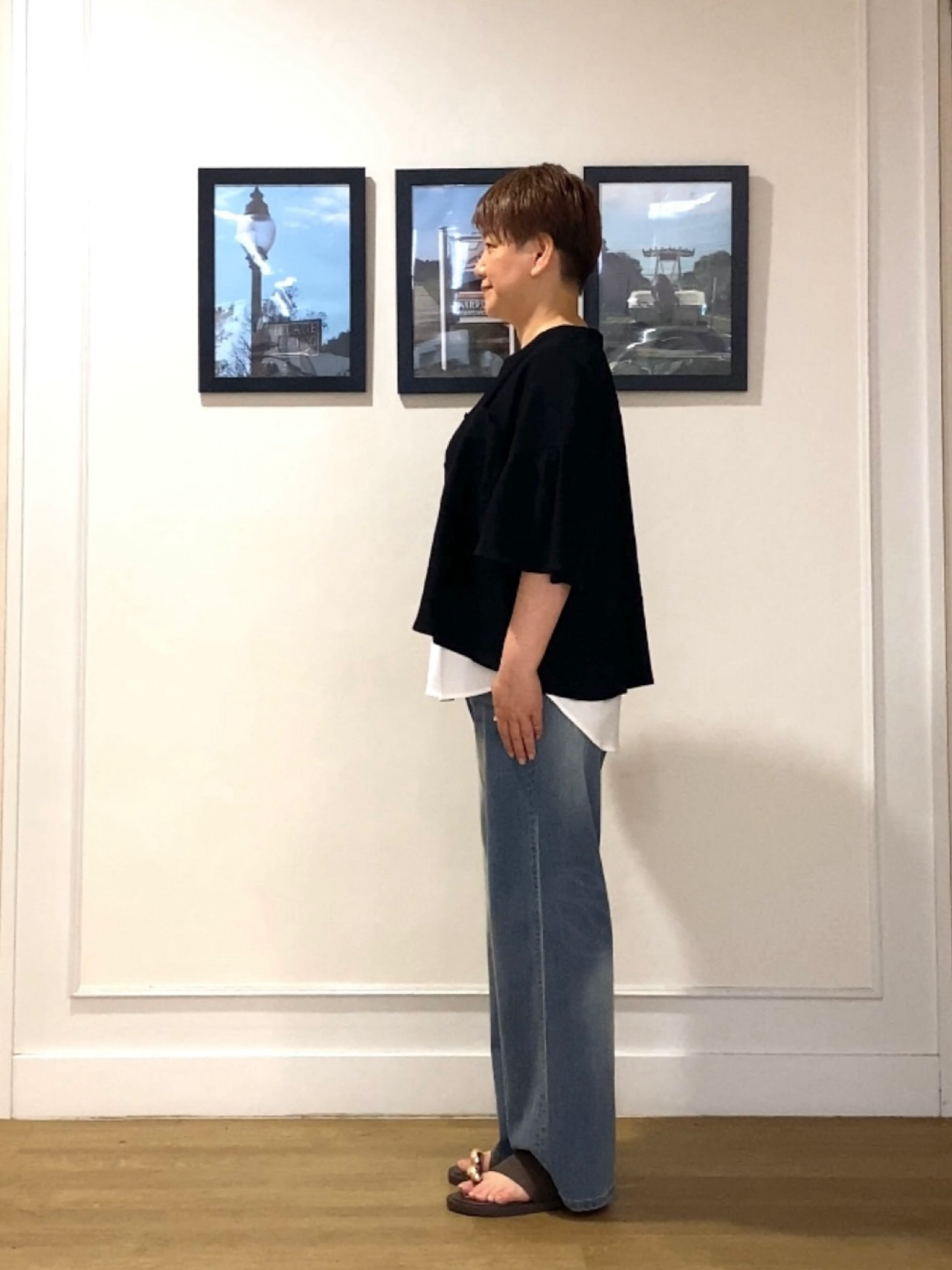 Hiroさんの「Dessin｜フレアスリーブ スキッパーブラウス」を使ったコーディネート