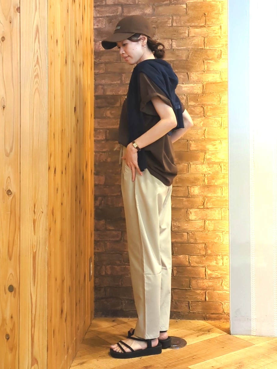 massuさんの「SHOO･LA･RUE｜【洗濯機可/S-LL】涼し気な透け感 日差し冷房対策に シアーボーダーカーディガン」を使ったコーディネート