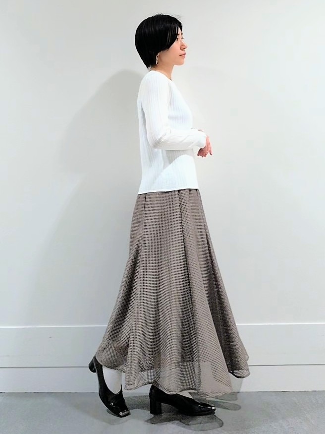 ミズタさんの「UNTITLED｜【アンサンブル可/洗える】ワイドリブニット」を使ったコーディネート