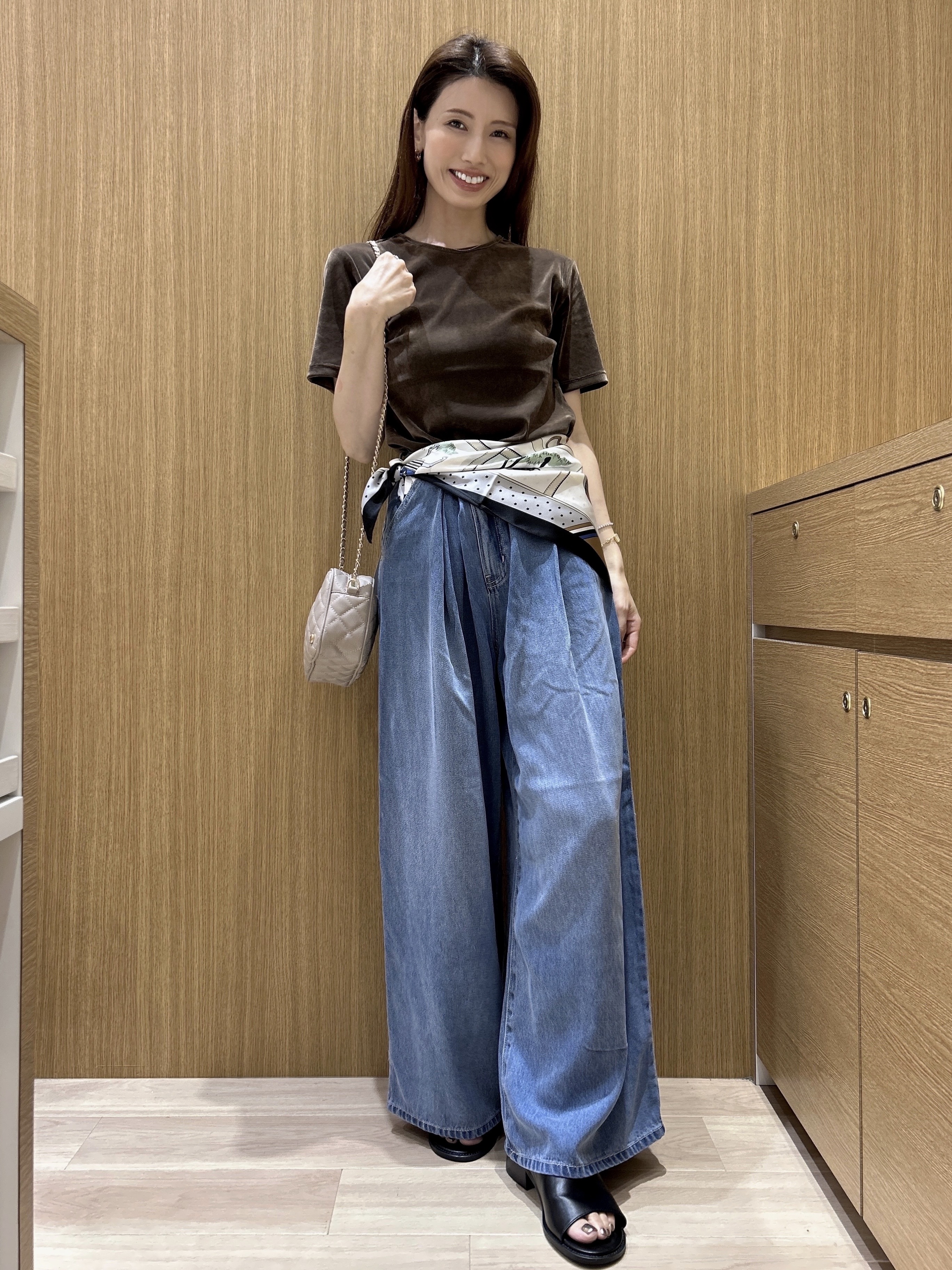 maiさんの「OPAQUE.CLIP｜フロッキーチュールカットソー【洗濯機OK】」を使ったコーディネート