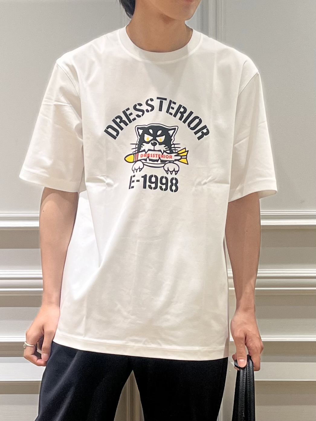 Watanabeさんの「DRESSTERIOR｜【接触冷感／抗菌防臭／消臭】ICE CLEAR COTTON ミサイルキャットTシャツ」を使ったコーディネート