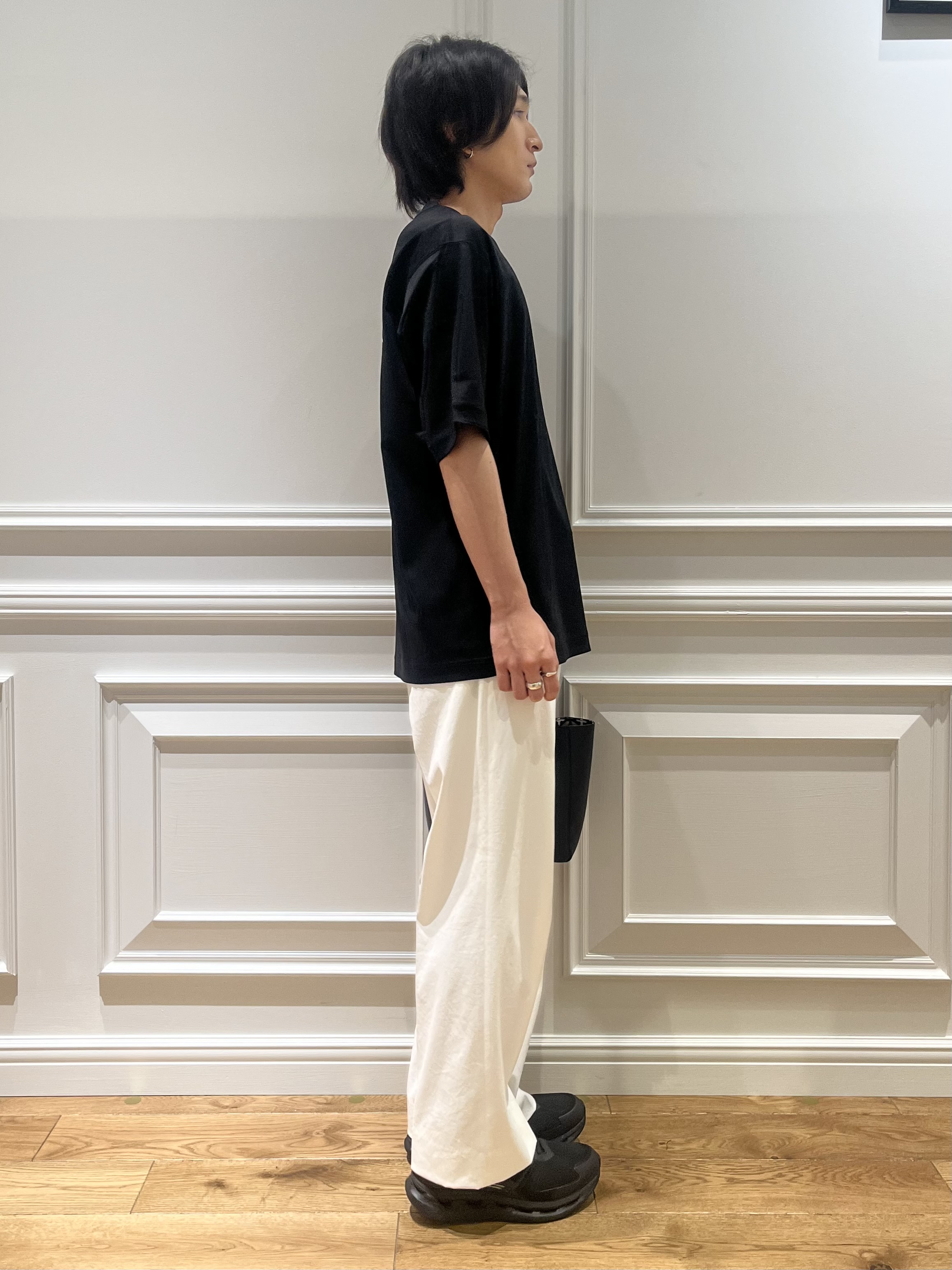 Watanabeさんの「DRESSTERIOR｜【接触冷感／抗菌防臭／消臭】ICE CLEAR COTTON オーバーフィットTシャツ」を使ったコーディネート