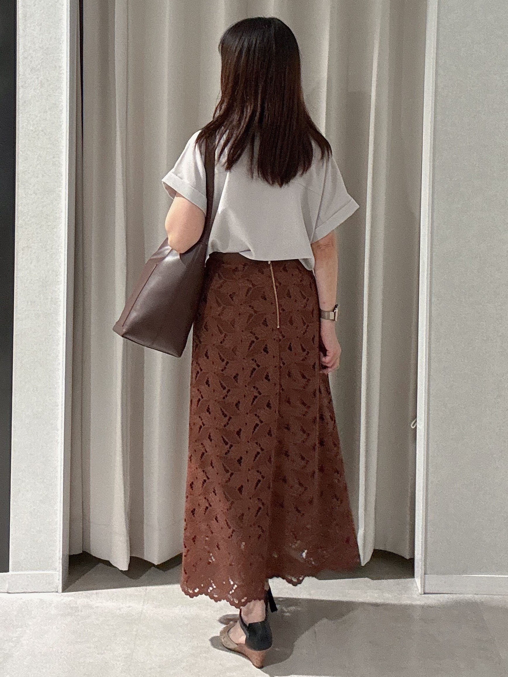 makiさんの「UNTITLED｜【セットアップ可/通気性/UVカット】エアリークールブラウス」を使ったコーディネート