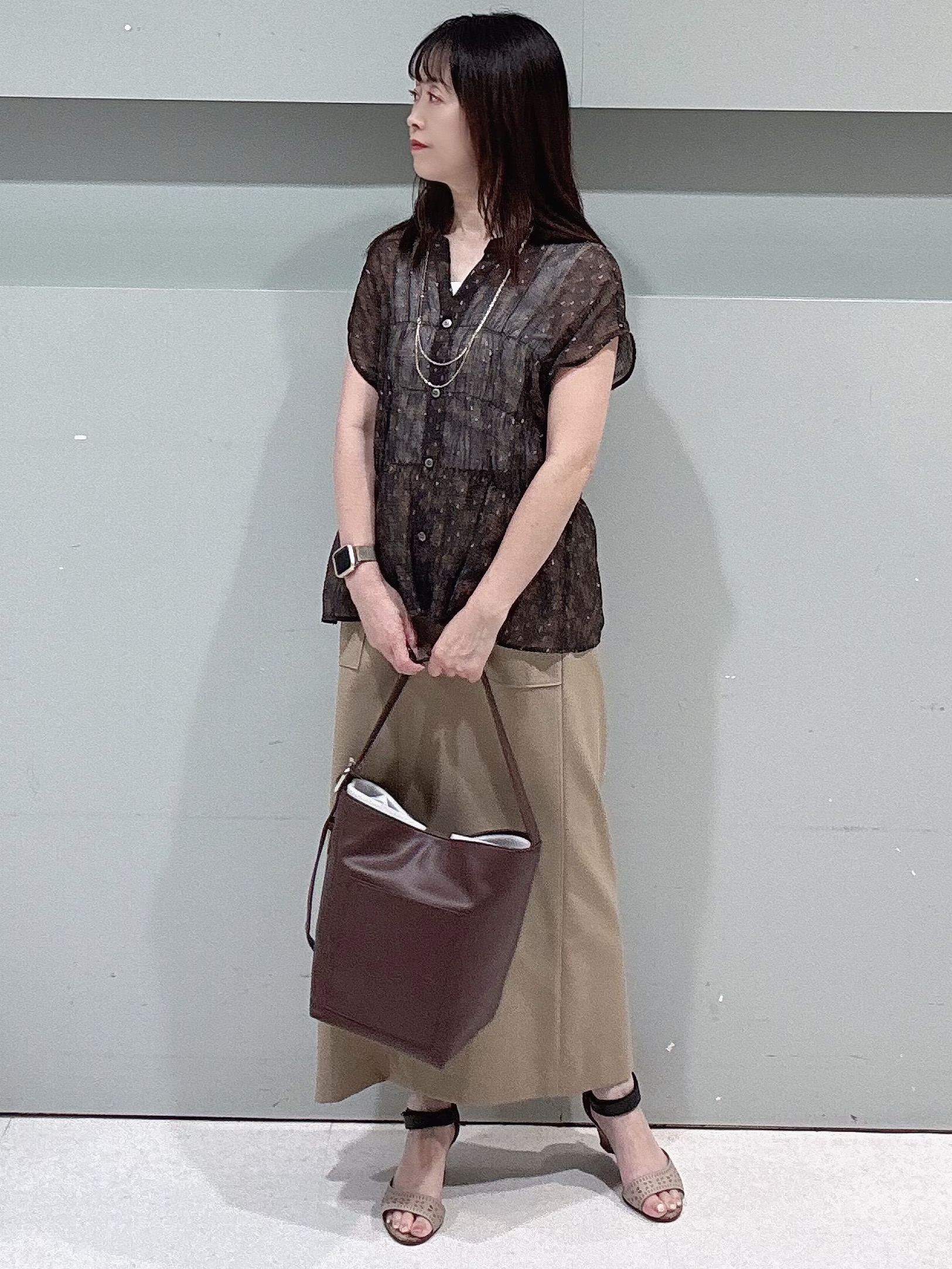 makiさんの「UNTITLED｜ヴィンテージドットブラウス」を使ったコーディネート