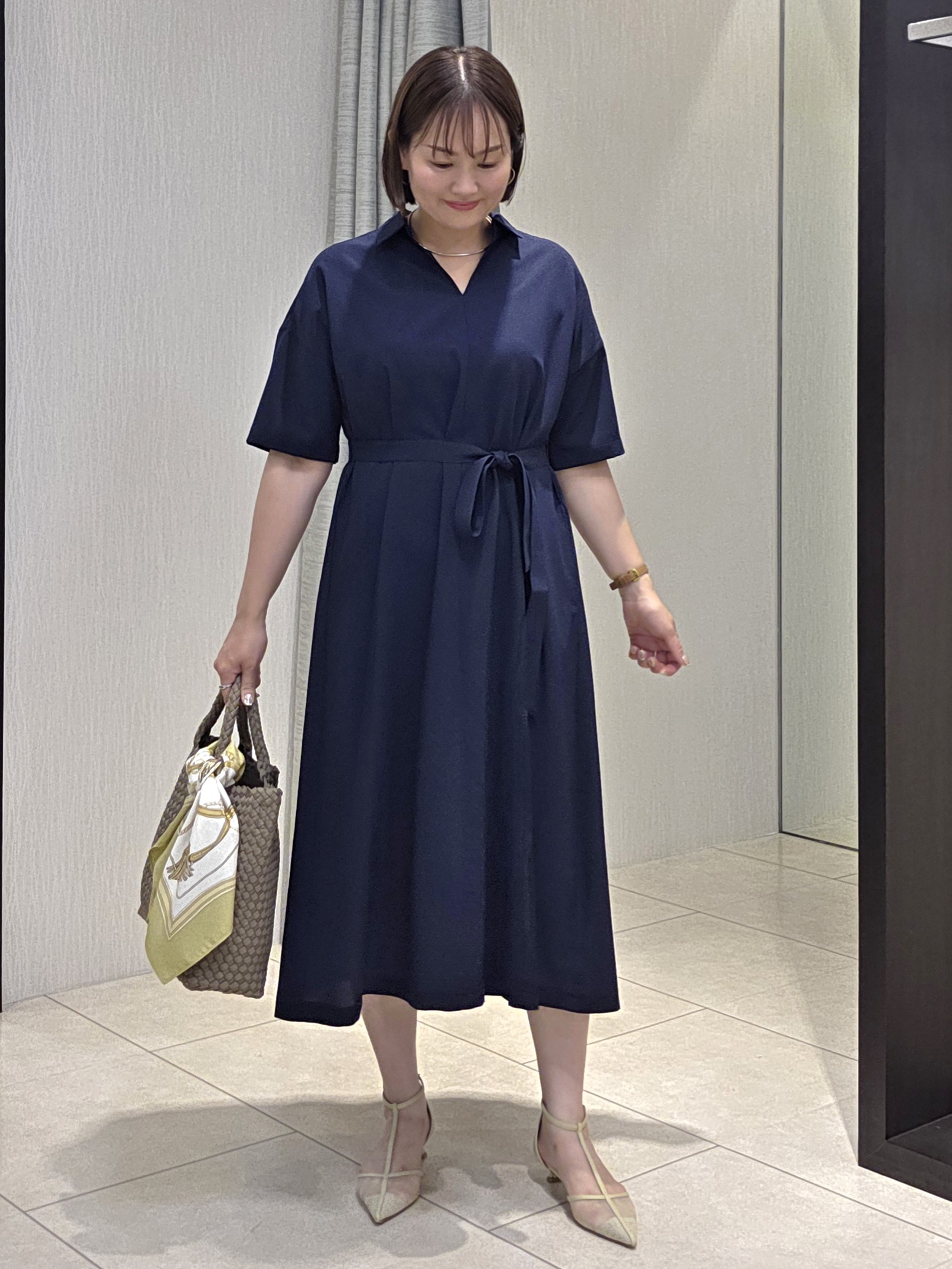 naokoさんの「UNTITLED｜【セットアップ可/UVカット/通気性】エアリークール半袖ジャケット」を使ったコーディネート