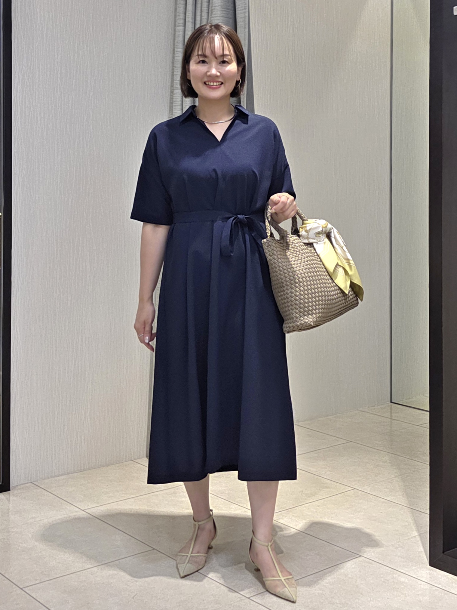 naokoさんの「UNTITLED｜【セットアップ可/UVカット/通気性】エアリークール半袖ジャケット」を使ったコーディネート