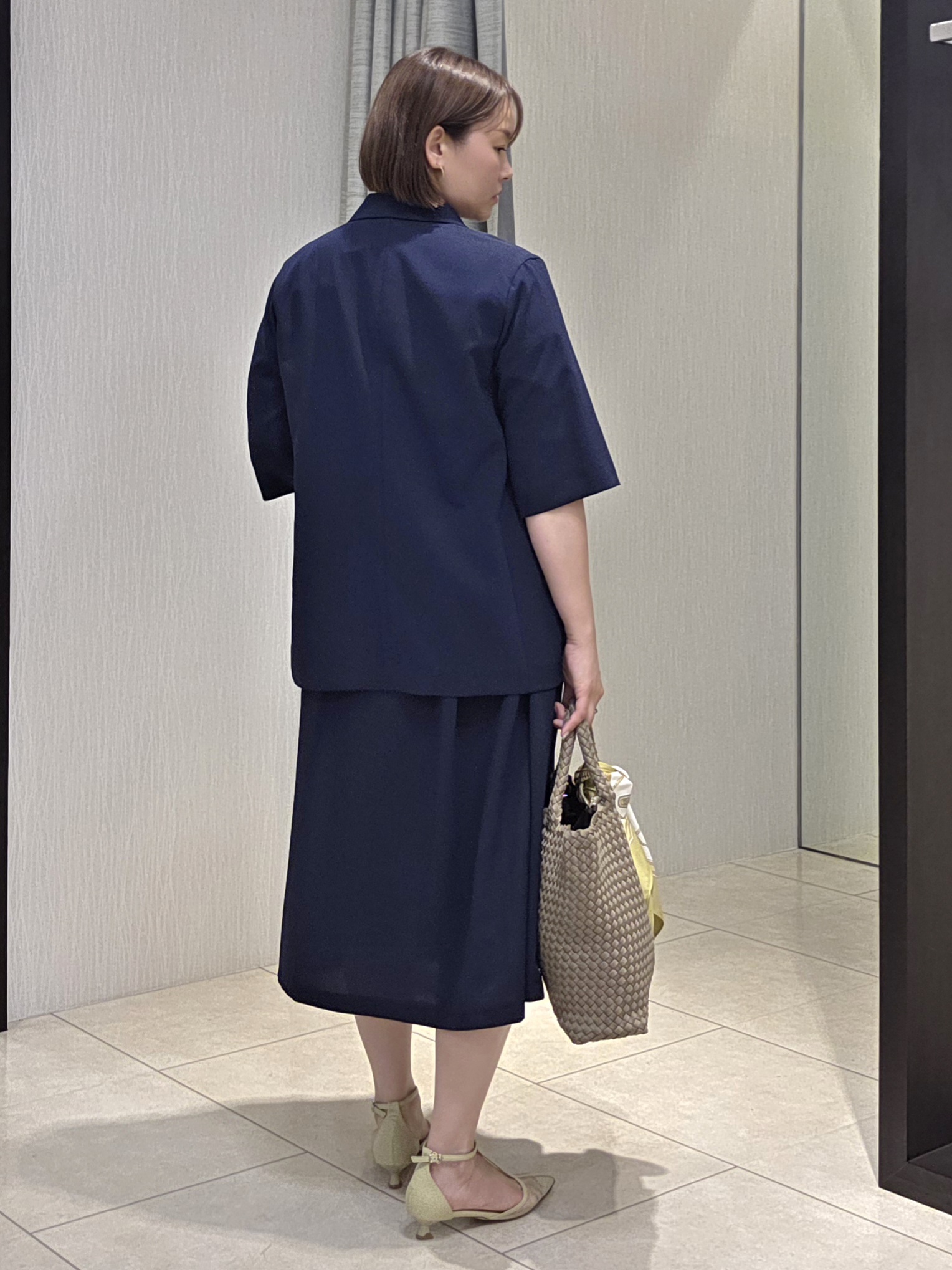 naokoさんの「UNTITLED｜【セットアップ可/UVカット/通気性】エアリークール半袖ジャケット」を使ったコーディネート