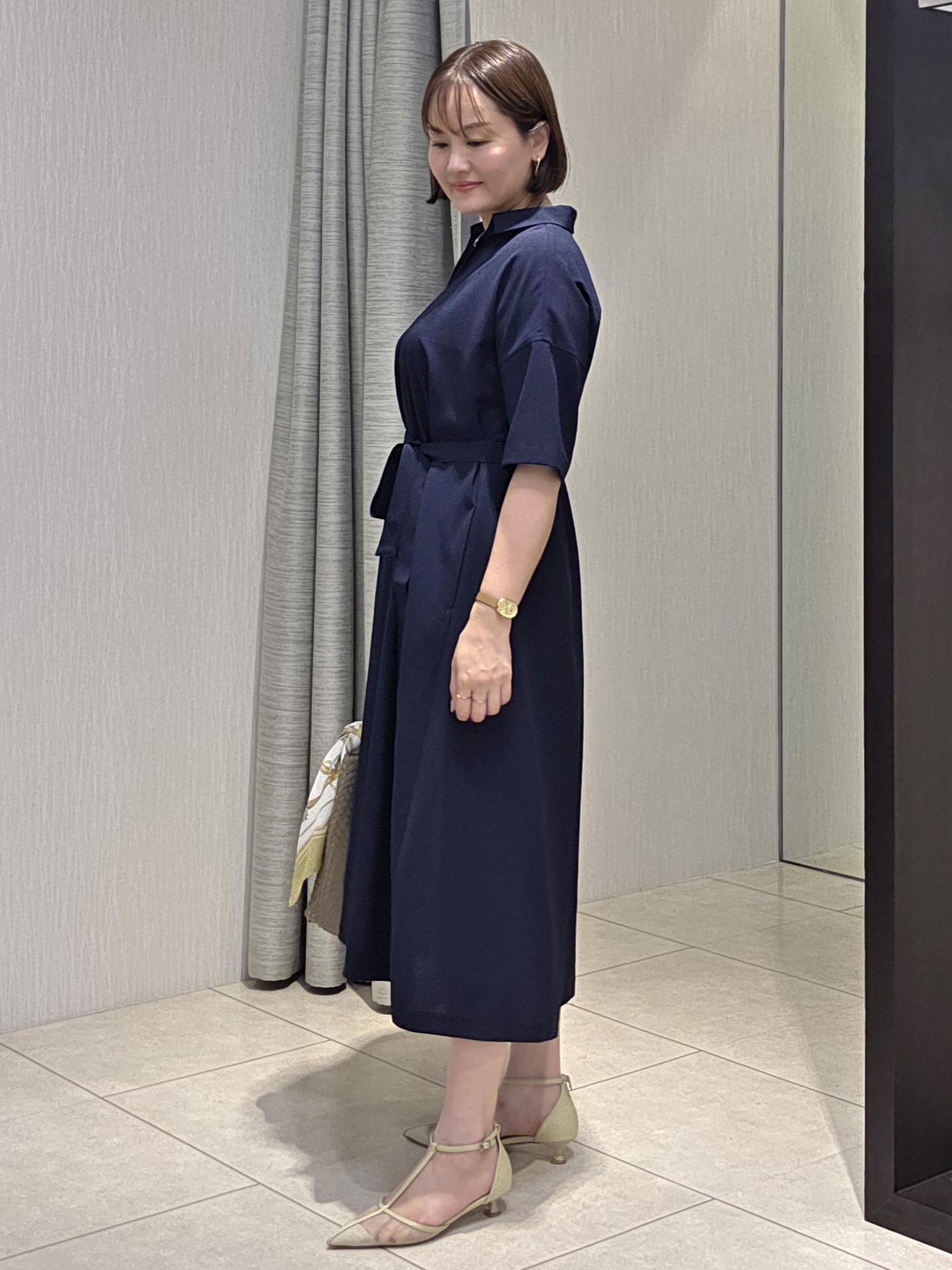naokoさんの「UNTITLED｜【セットアップ可/UVカット/通気性】エアリークール半袖ジャケット」を使ったコーディネート