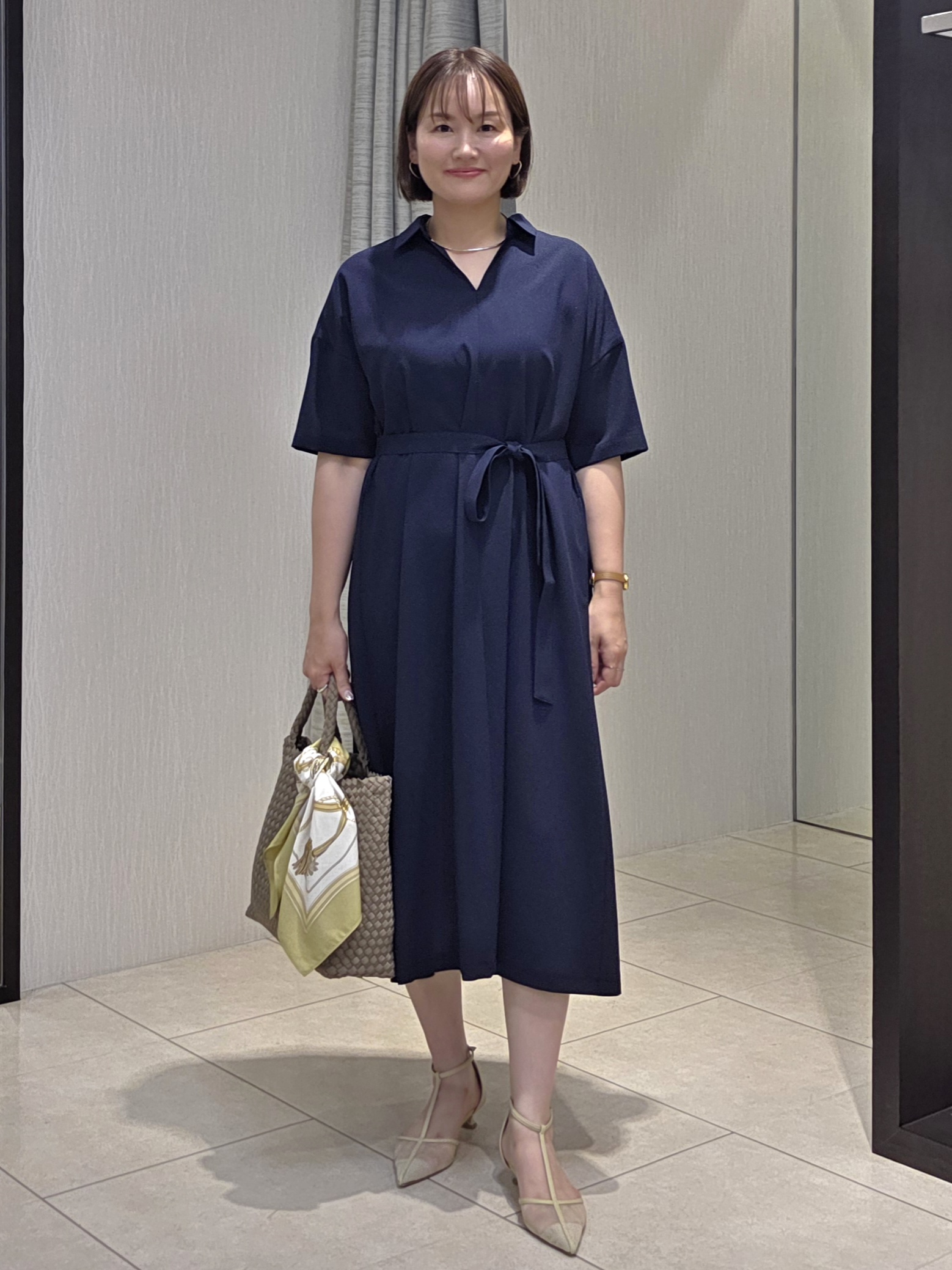 naokoさんの「UNTITLED｜【セットアップ可/UVカット/通気性】エアリークール半袖ジャケット」を使ったコーディネート