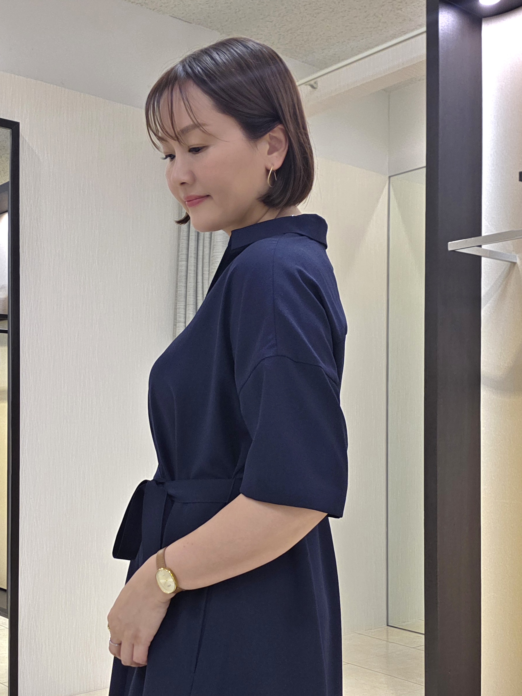 naokoさんの「UNTITLED｜【セットアップ可/UVカット/通気性】エアリークール半袖ジャケット」を使ったコーディネート